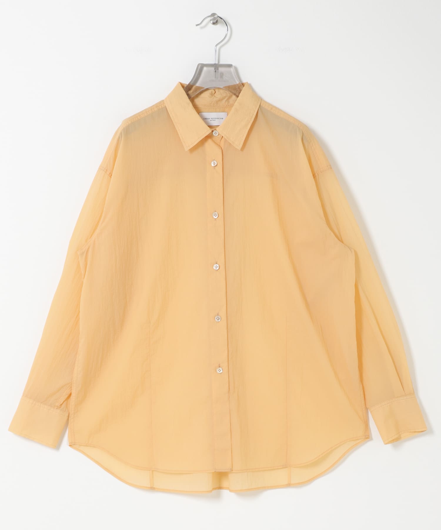 new basic　AIR SHEER SHIRTS ORANGE Free