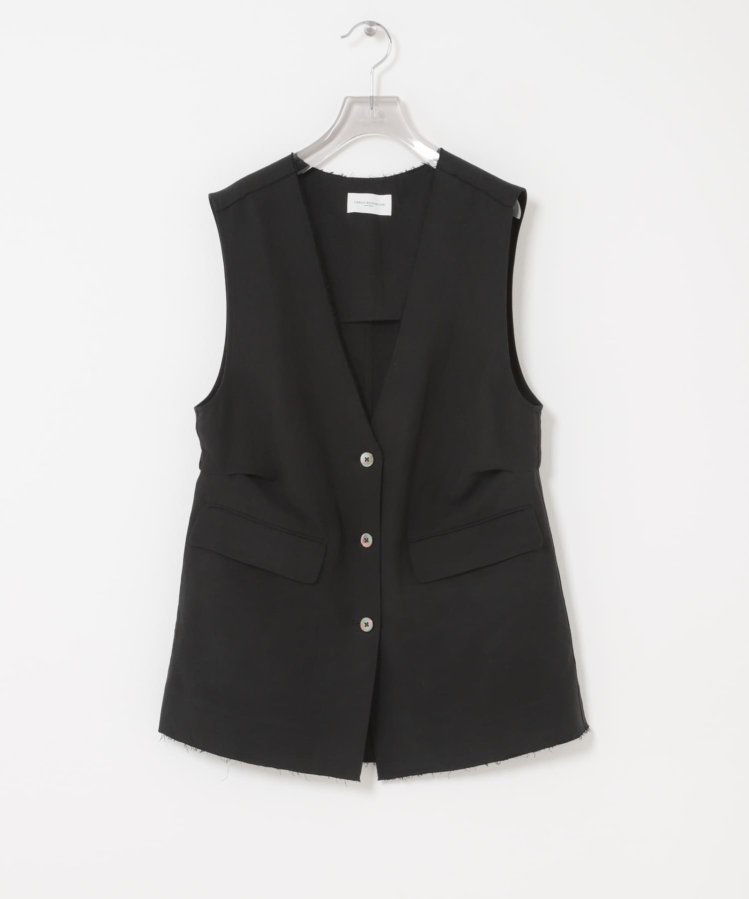 new basic　SILK LINEN GILET