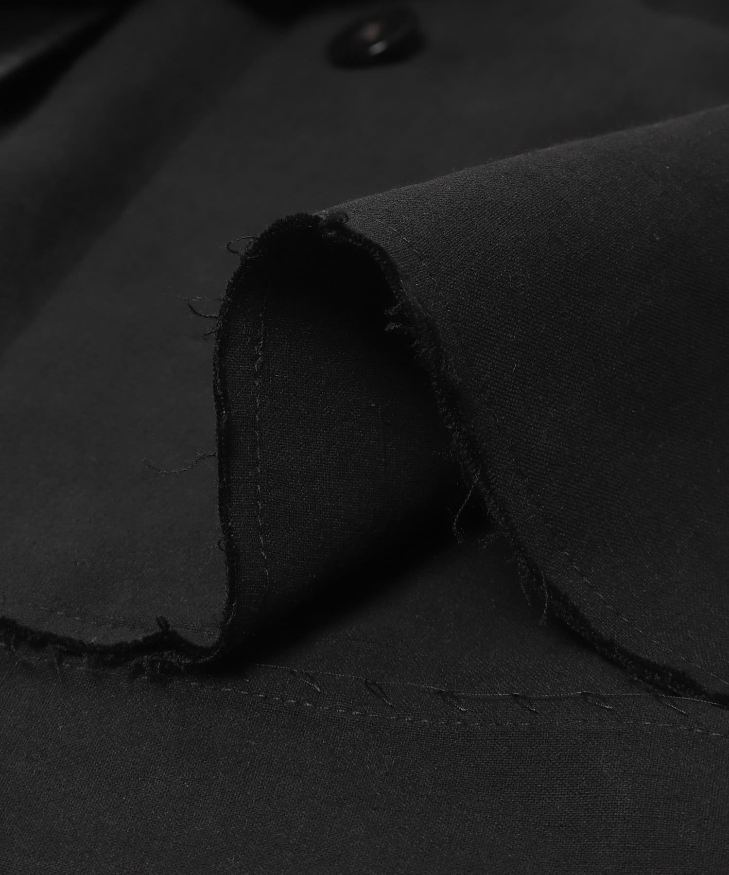 new basic　SILK LINEN GILET BLACK Free