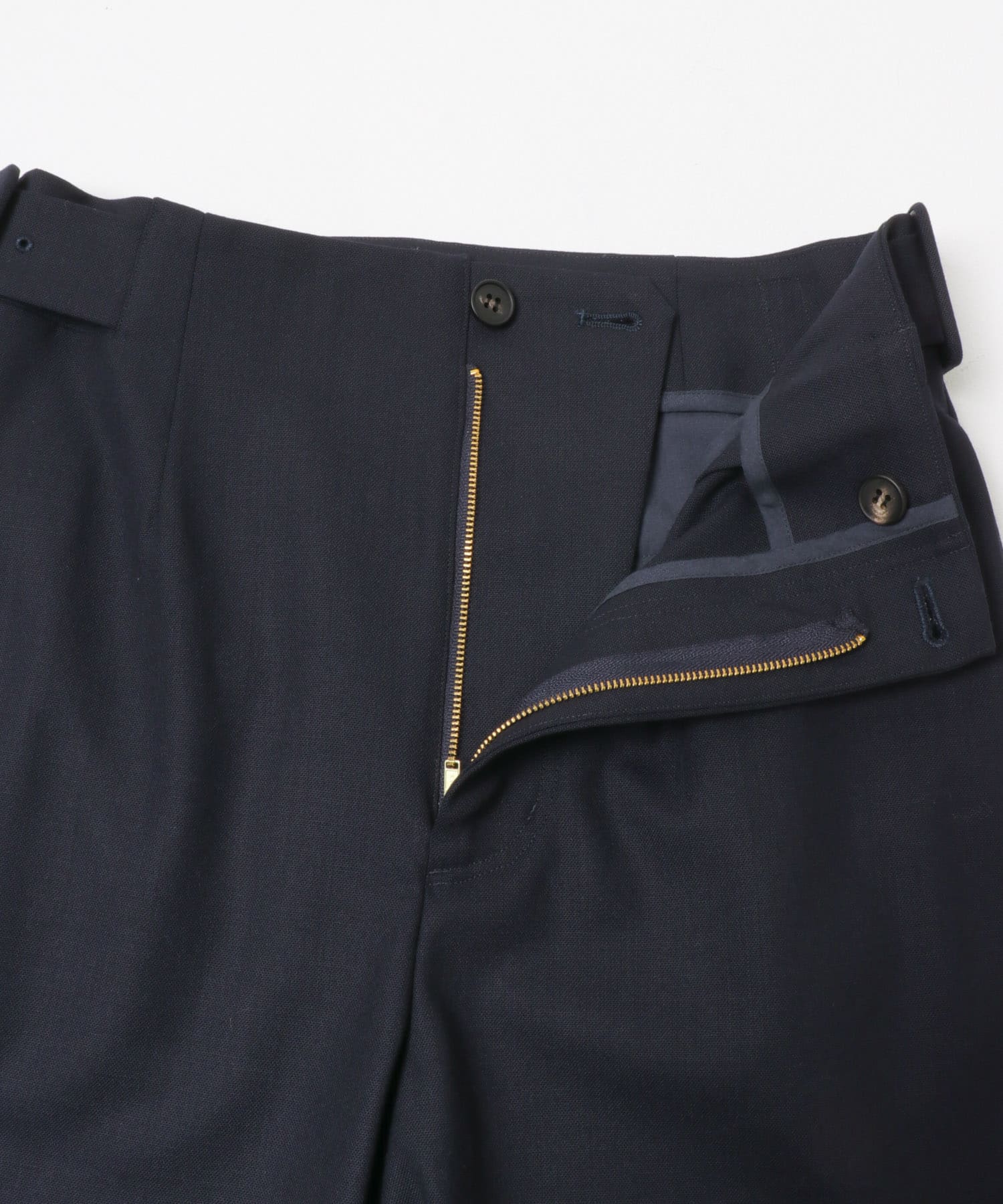 new basic　WOOL CAPRI PANTS NAVY 36