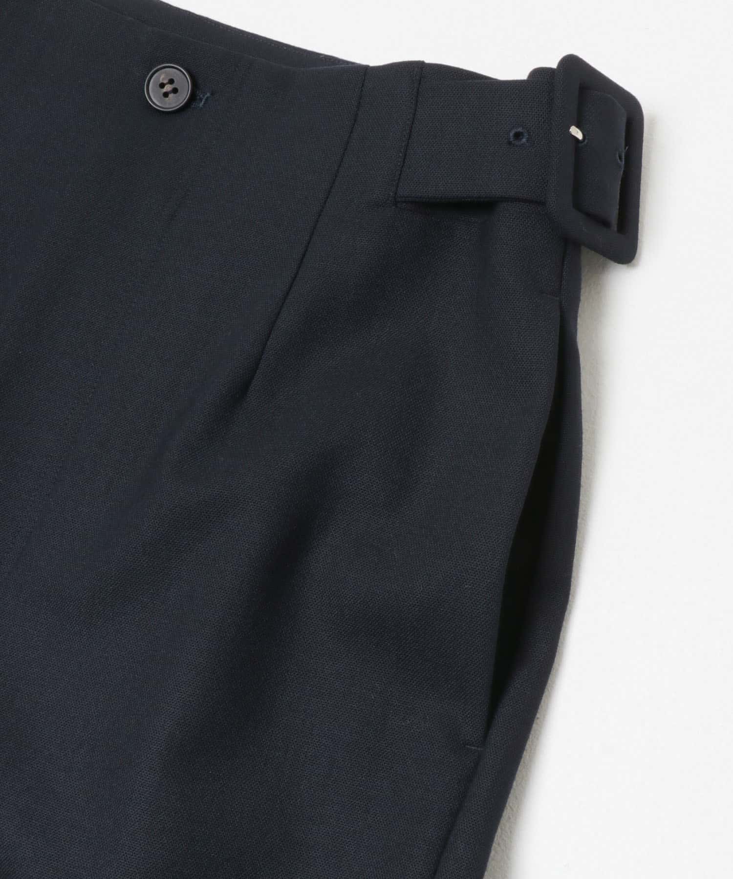new basic　WOOL CAPRI PANTS NAVY 36