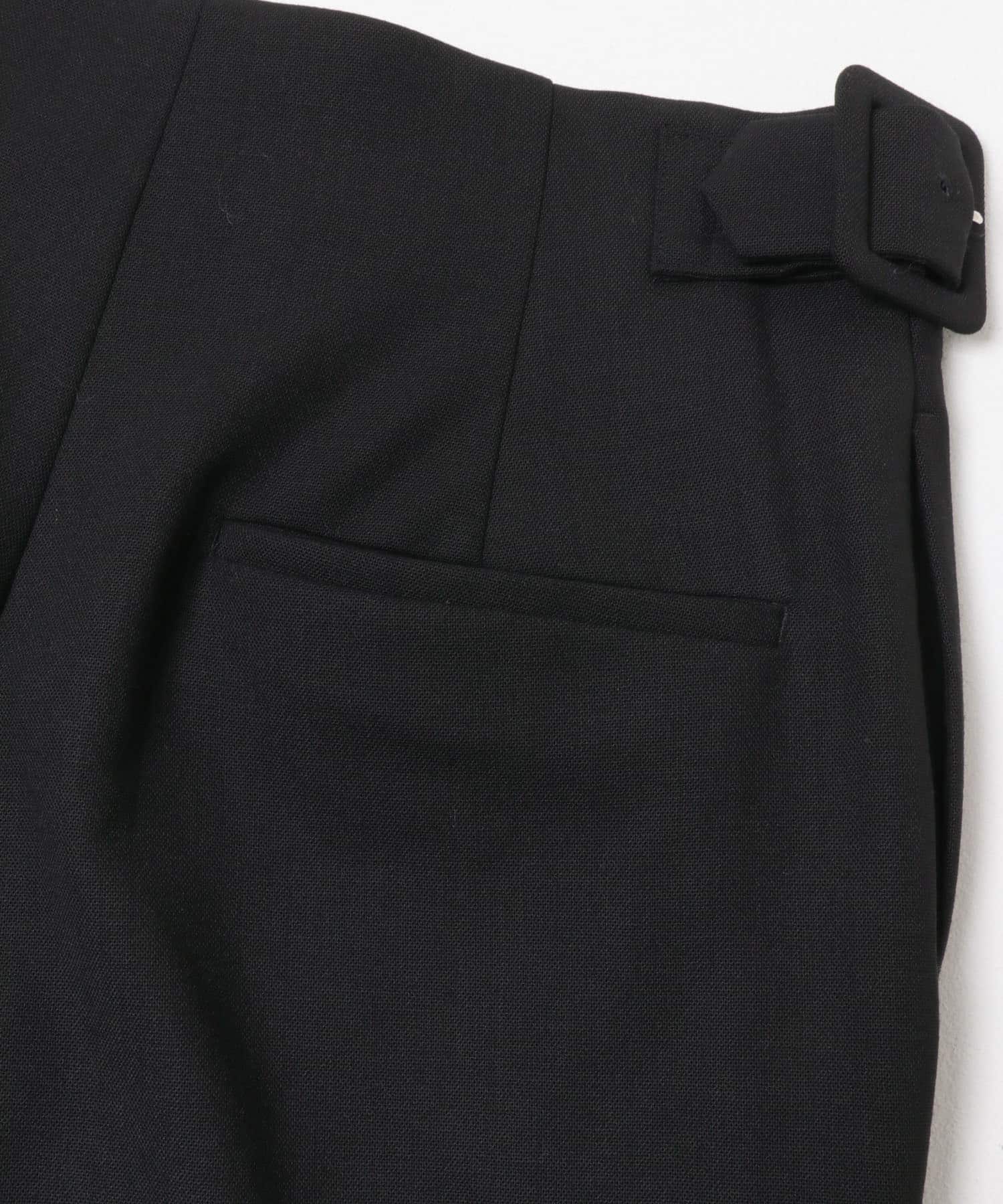 new basic　WOOL CAPRI PANTS BLACK 36