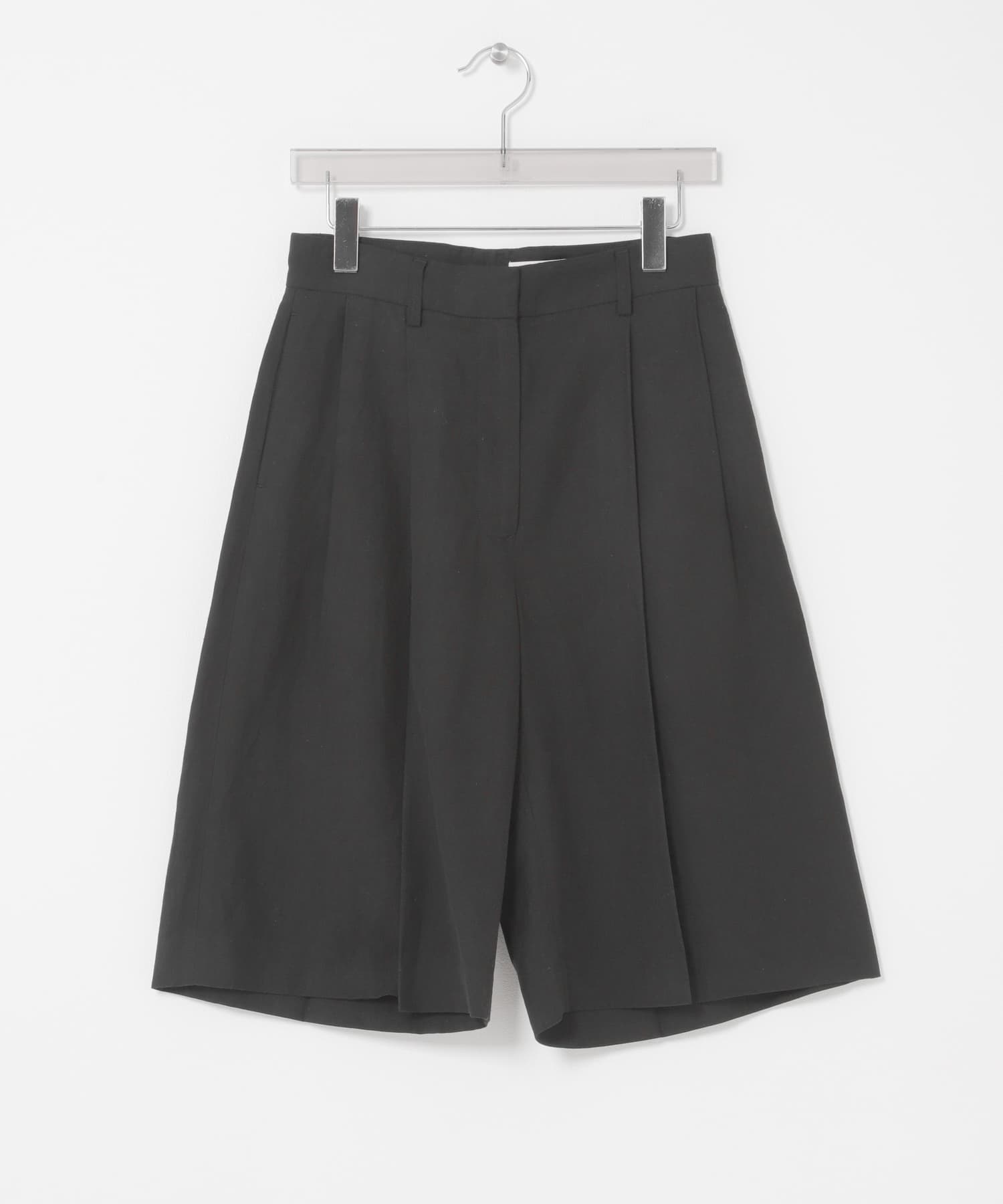 new basic　SILK LINEN HALF PANTS