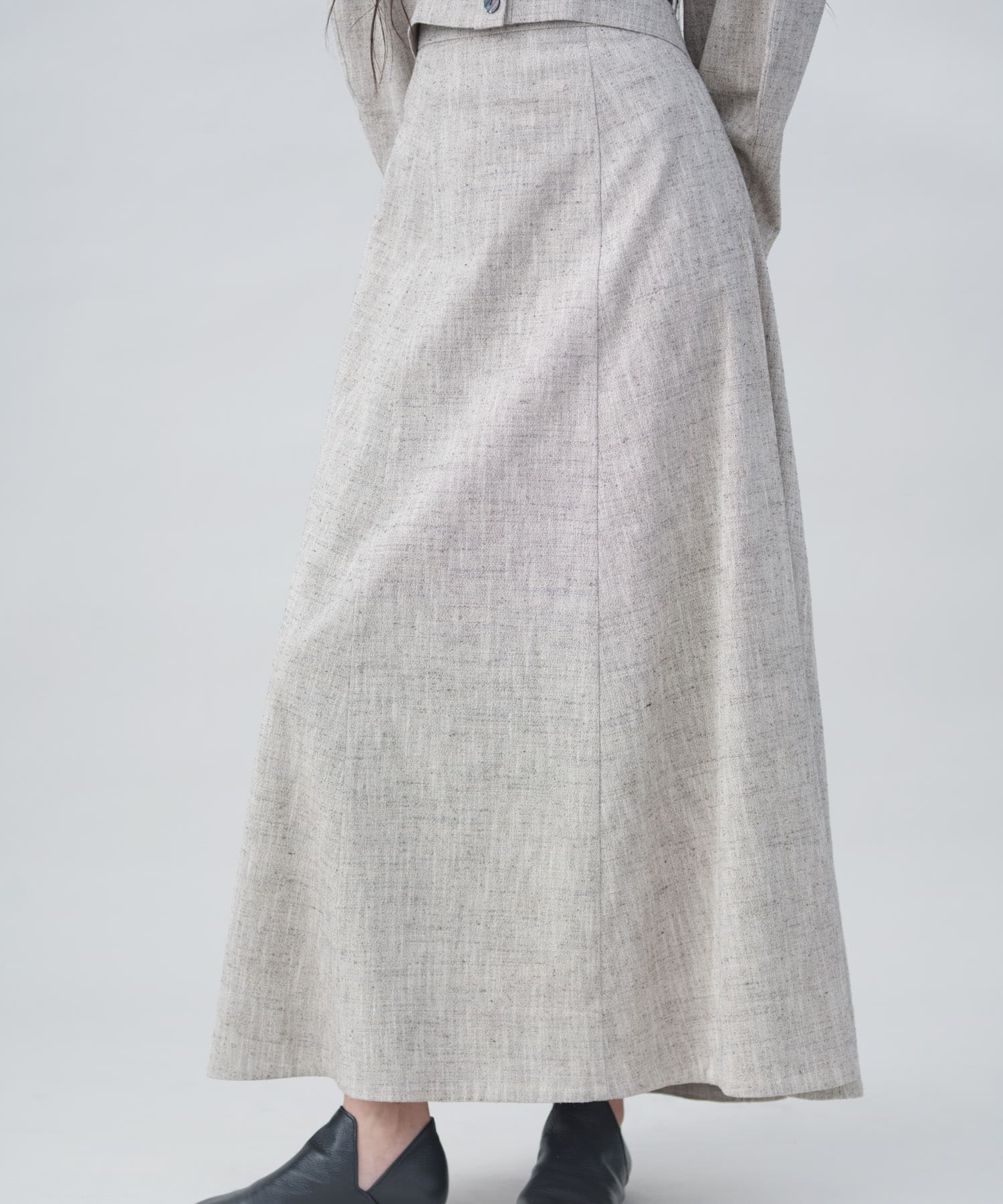 new basic　SLAB NEP FLARE SKIRT