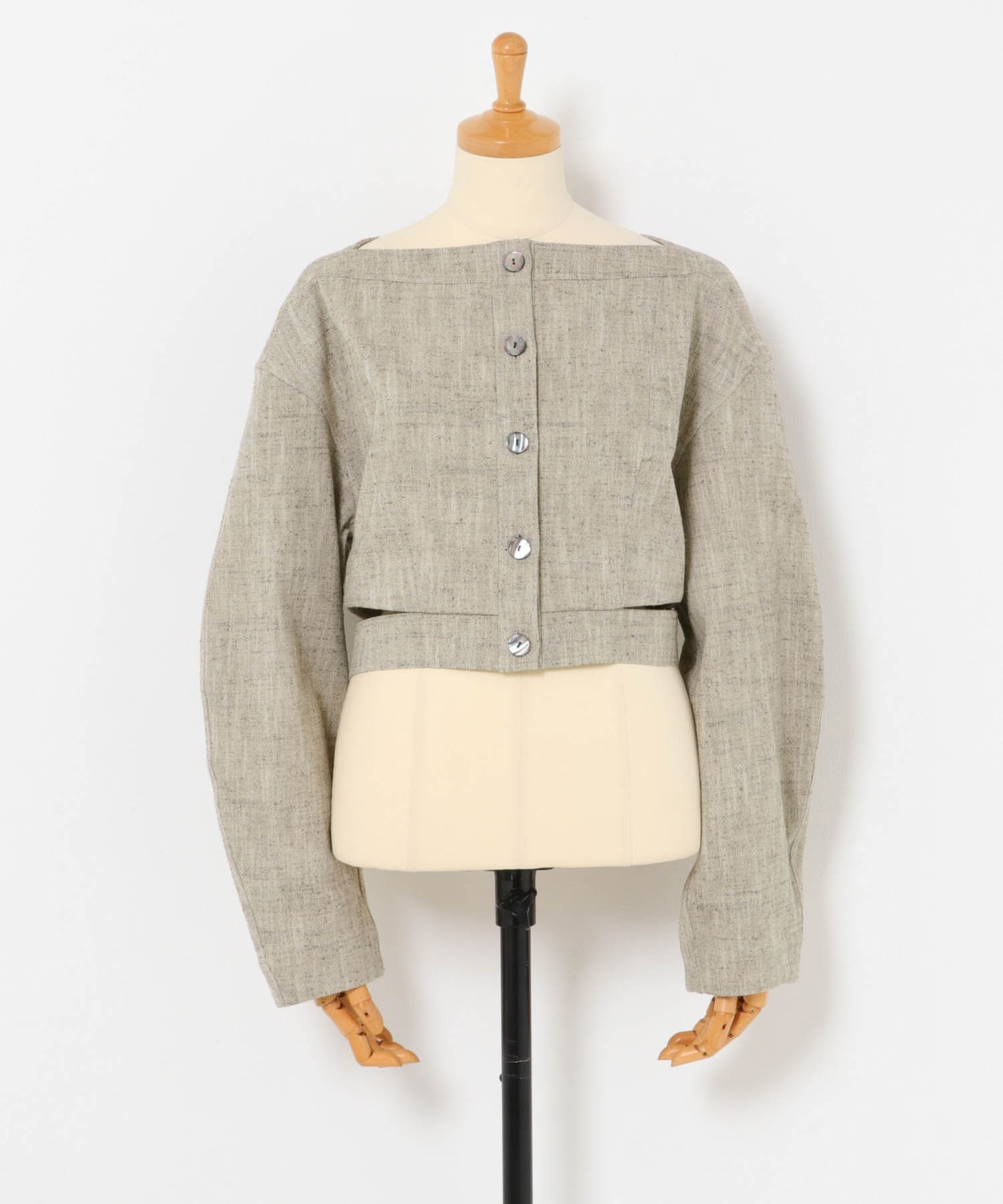 new basic　SLAB NEP BELT JACKET GRAY 38