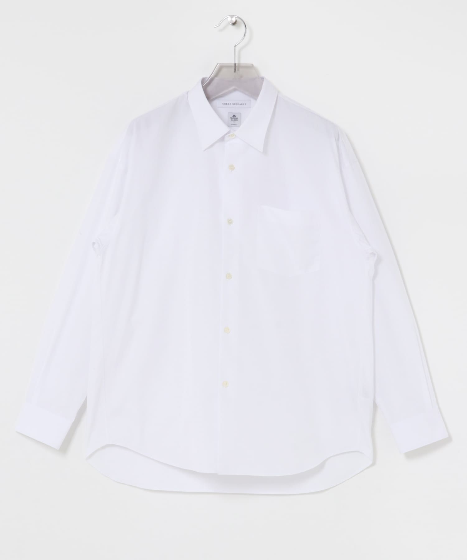 new basic　THOMAS MASON LONG-SLEEVE OVER SHIRTS WHITE S