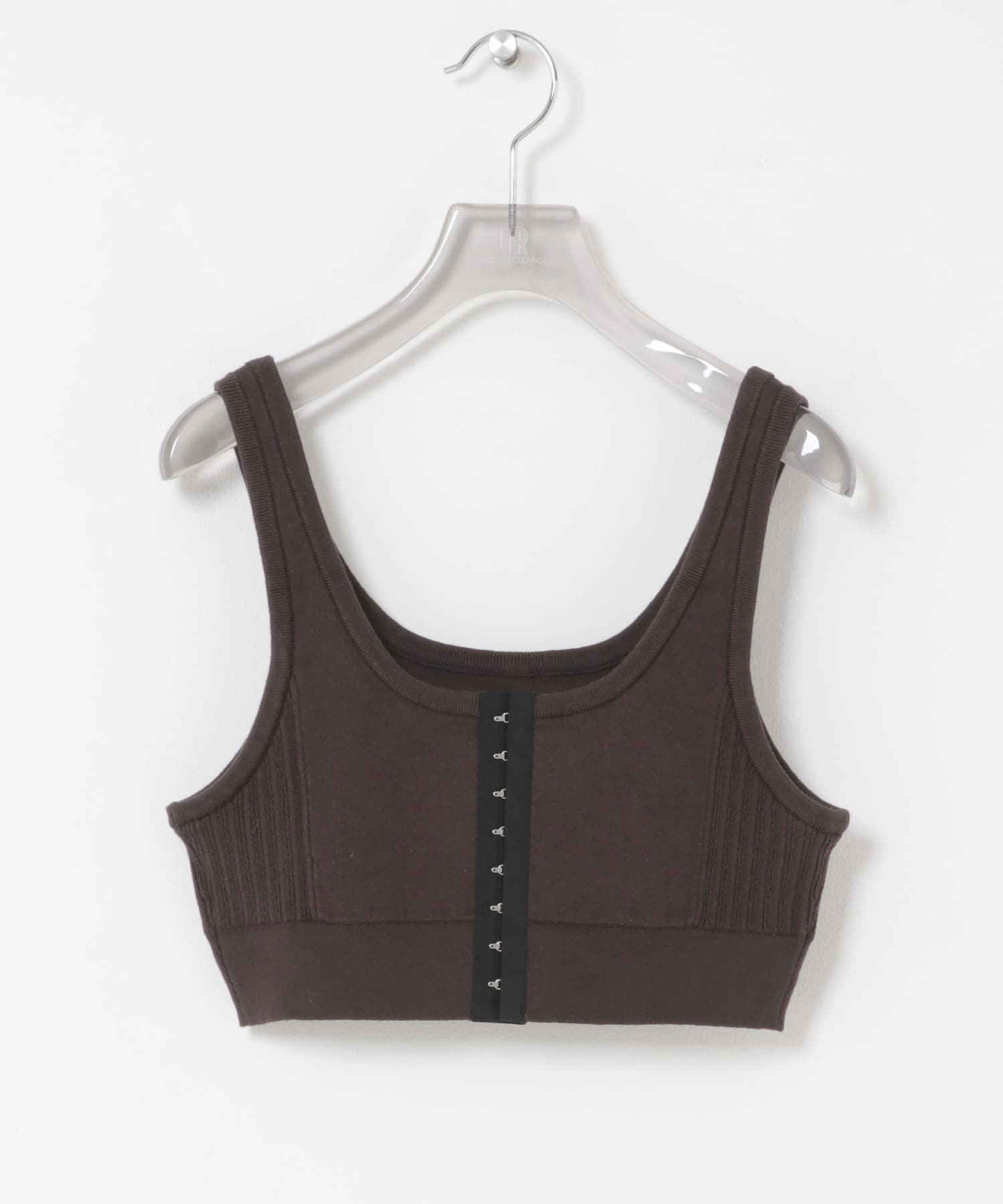new basic　FLUID KNIT BUISTIER DK BROWN Free