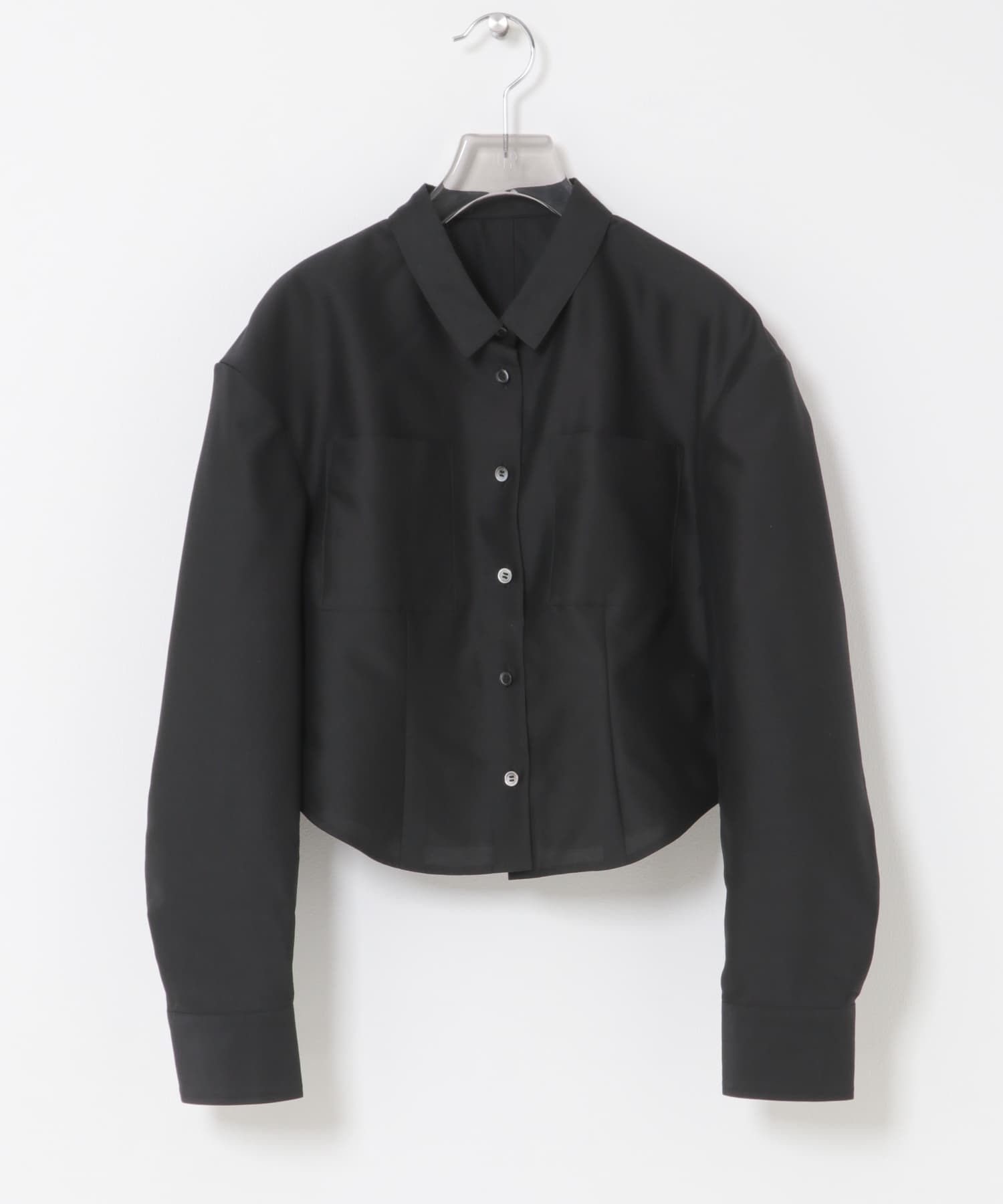 new basic　TAUT SILK SHIRTS