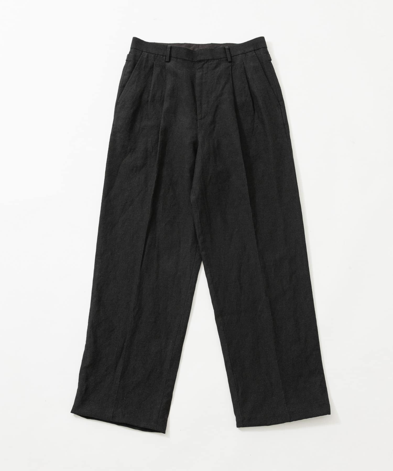 new basic　WOOL LINEN TROUSER