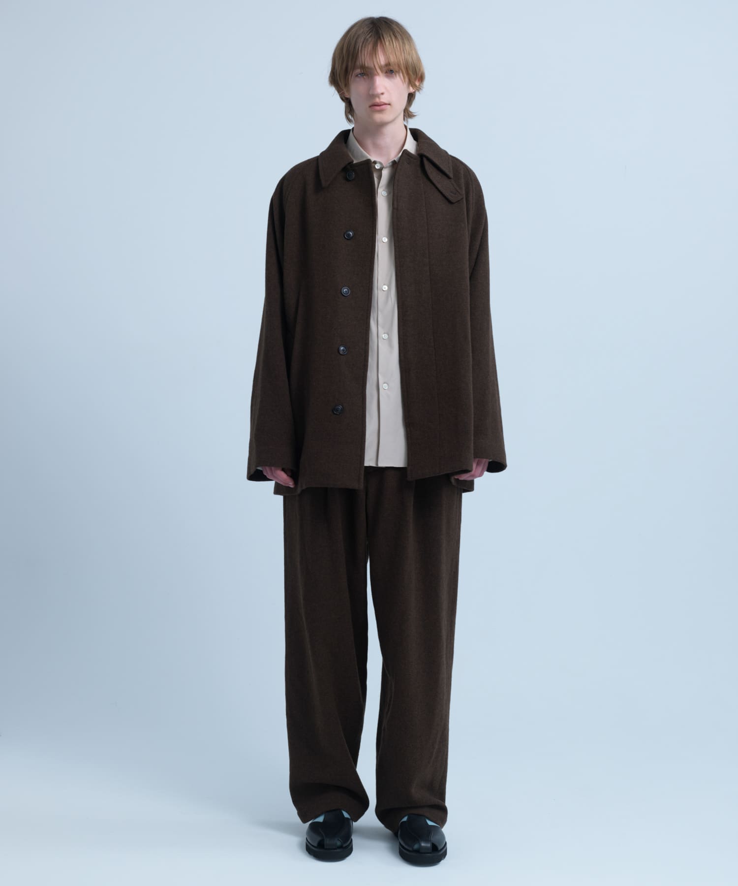 new basic　BOILED WOOL COAT