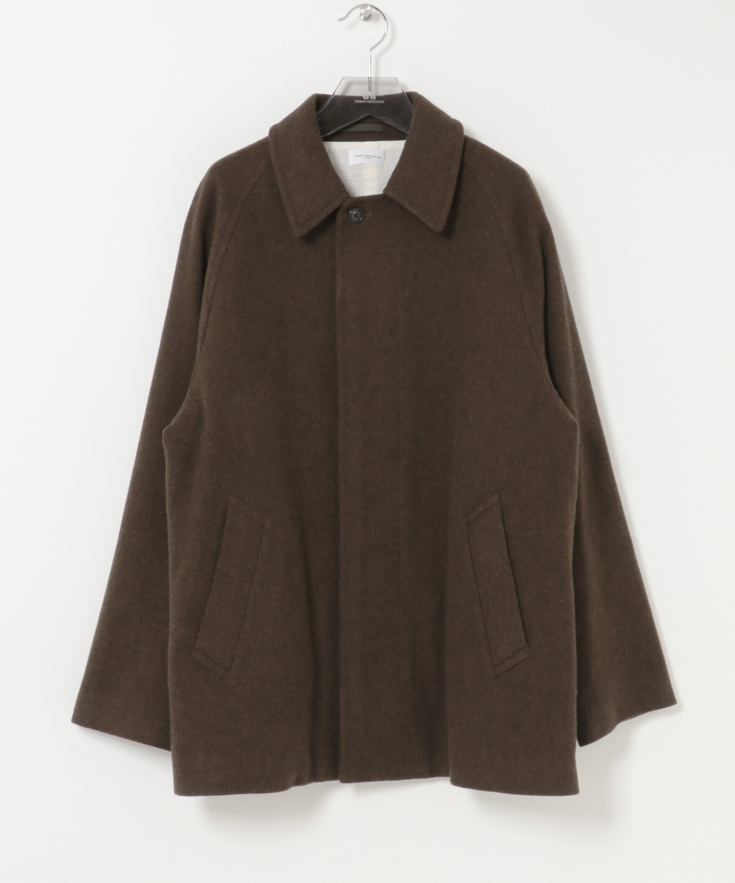 new basic　BOILED WOOL COAT BROWN M