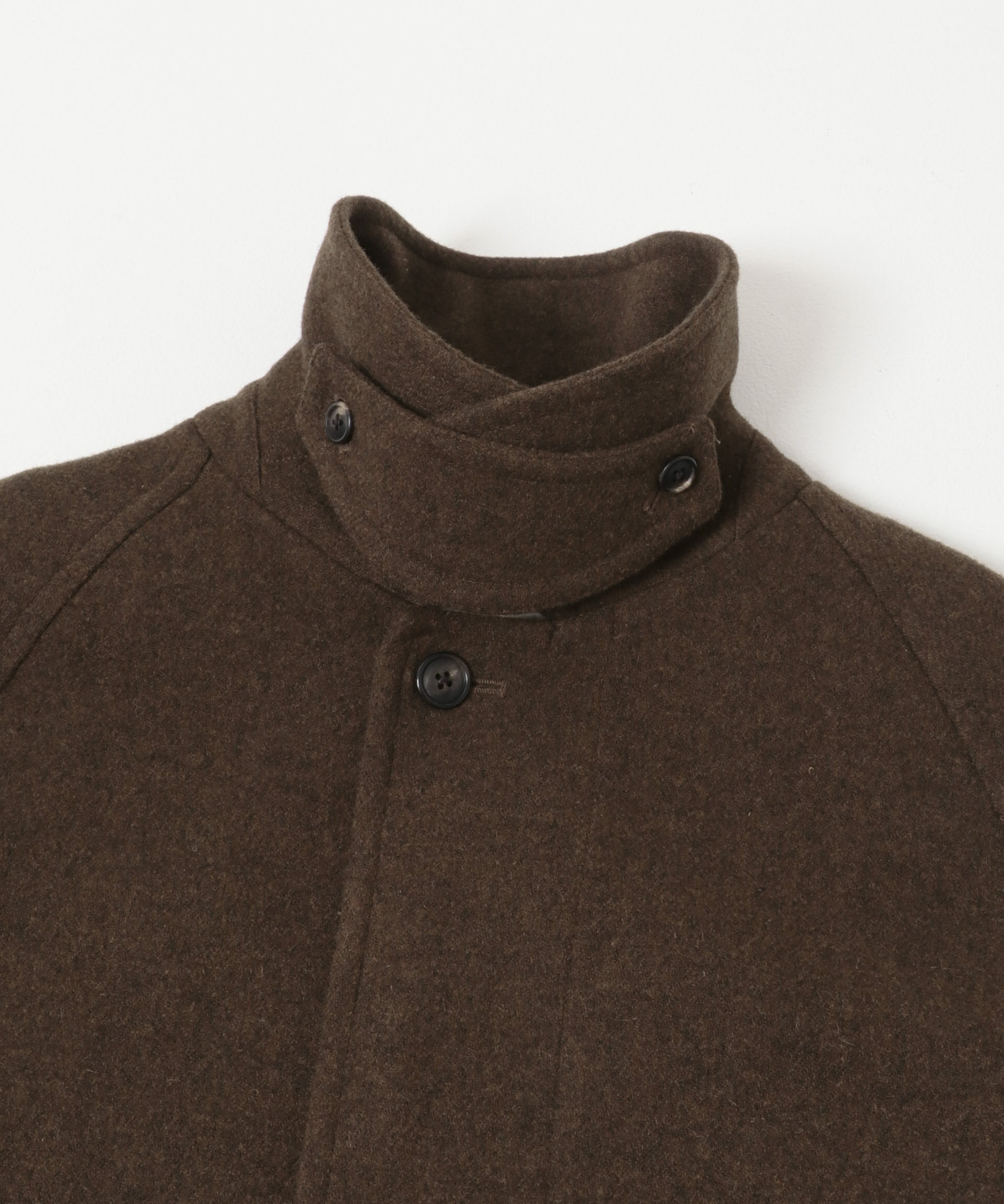new basic　BOILED WOOL COAT BROWN M