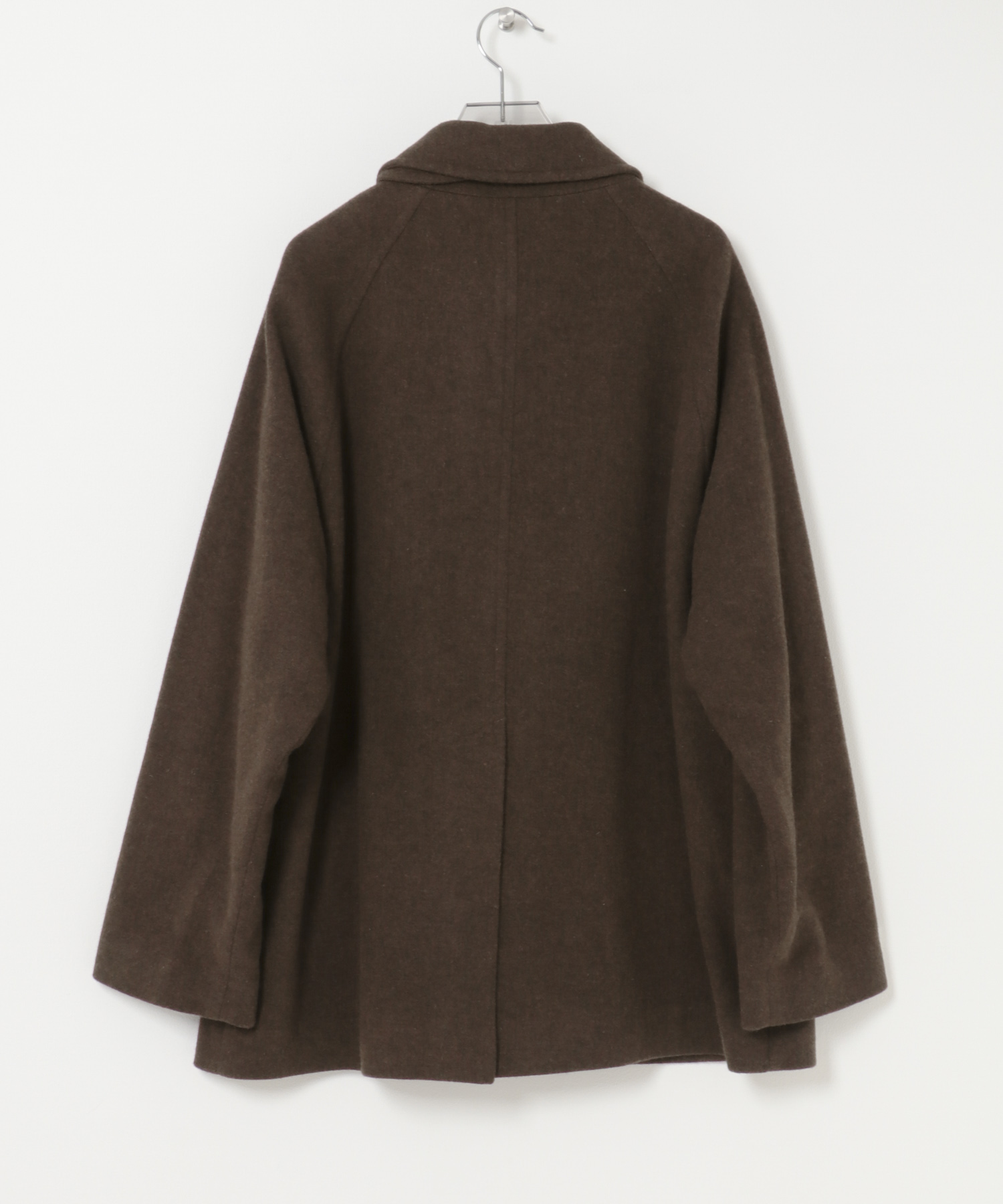 new basic　BOILED WOOL COAT BROWN M