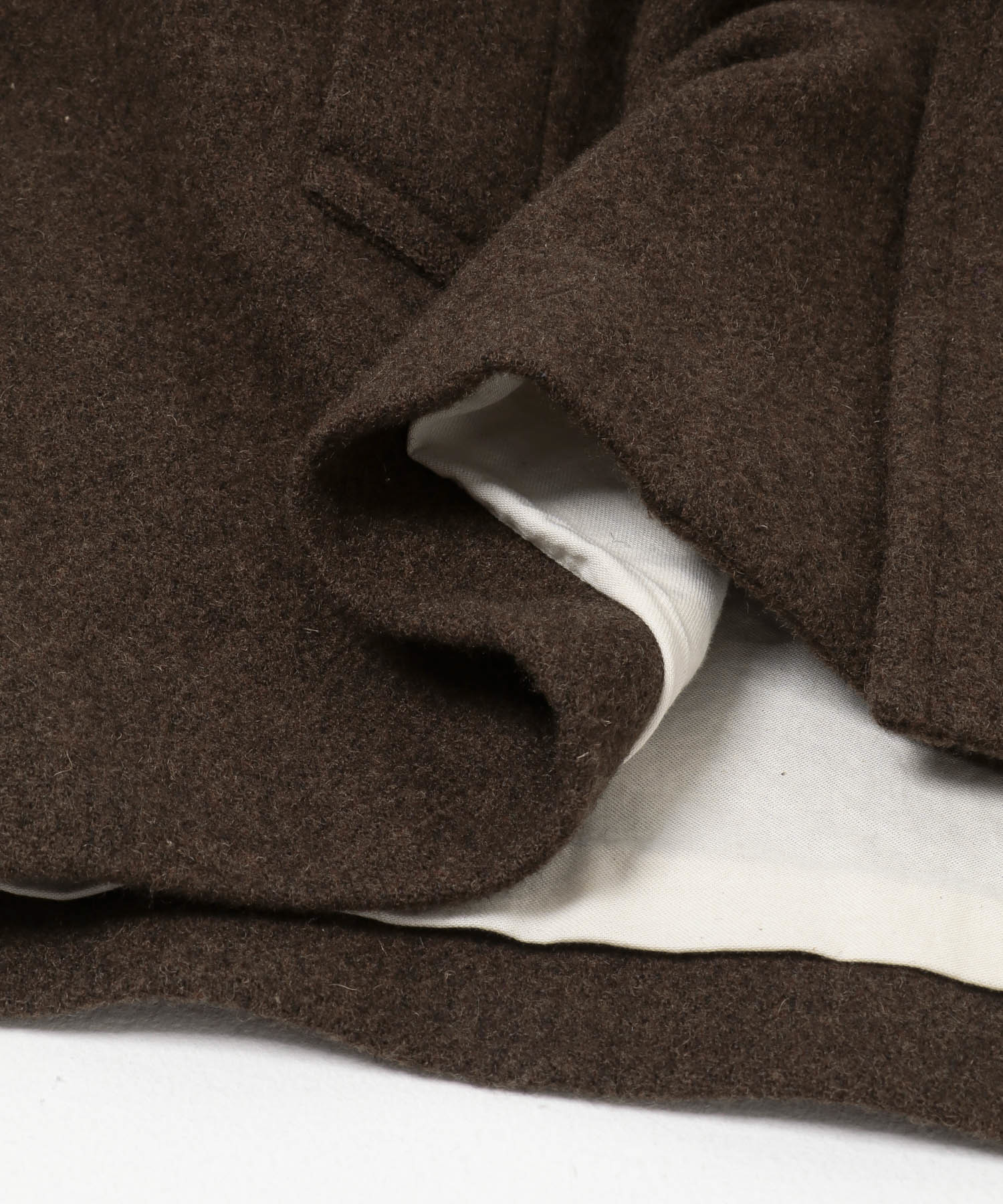 new basic　BOILED WOOL COAT BROWN M