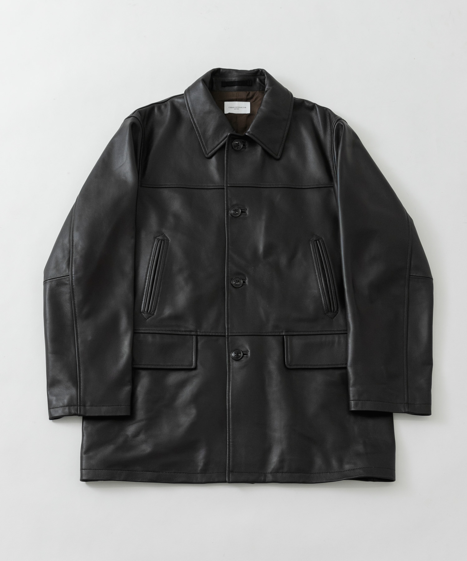 new basic　LAMB LEATHER CAR COAT