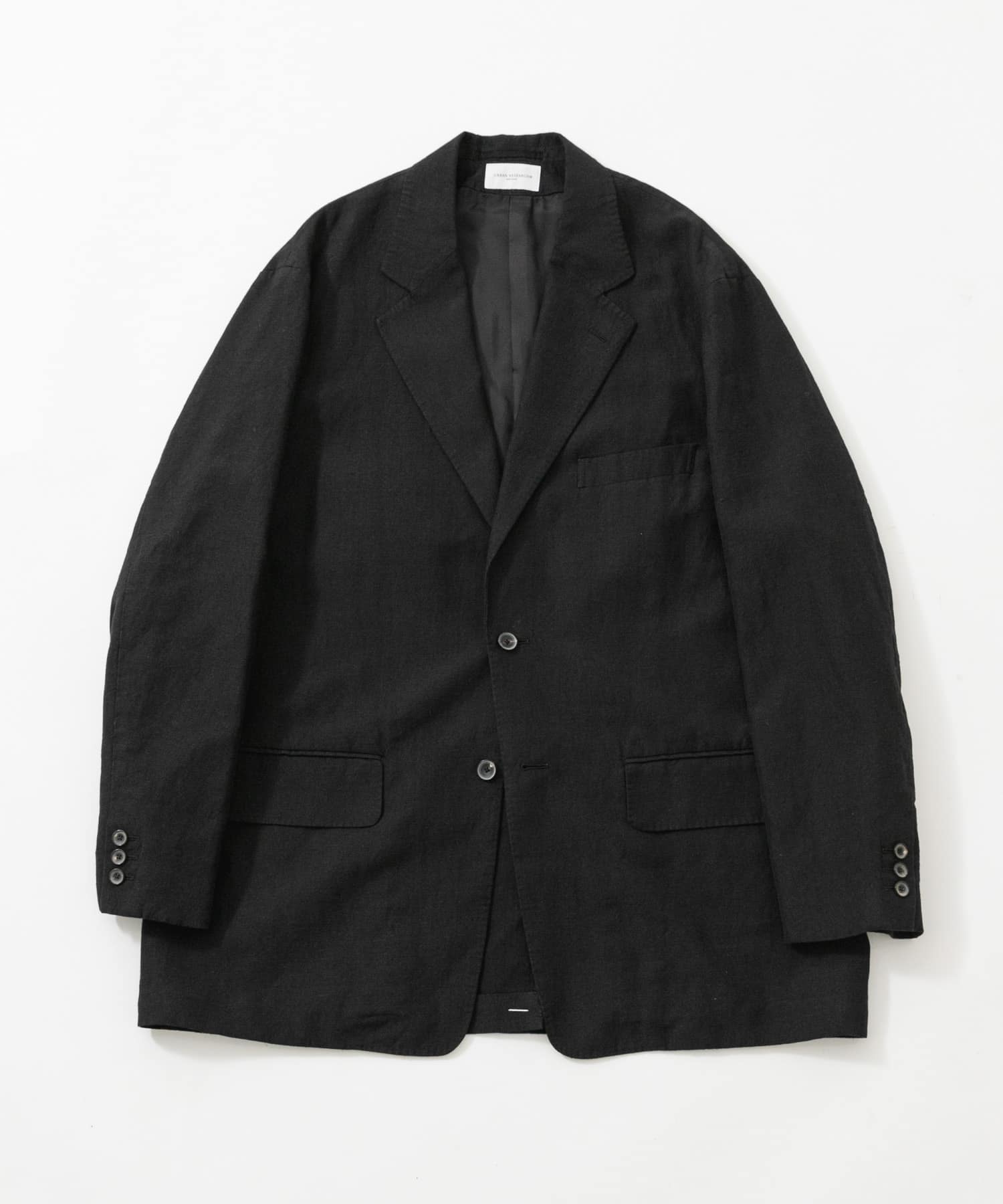 new basic　WOOL LINEN SINGLE JACKET