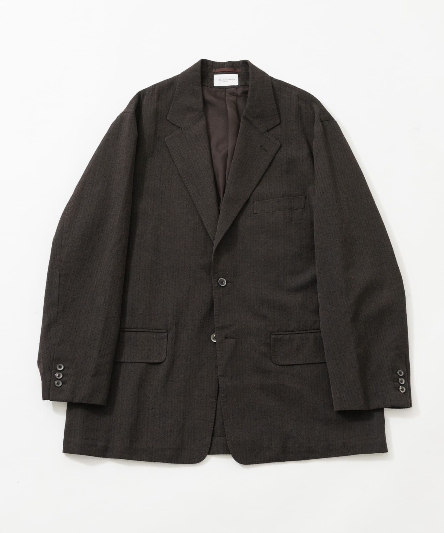 new basic　WOOL SILK LINEN SINGLE JACKET