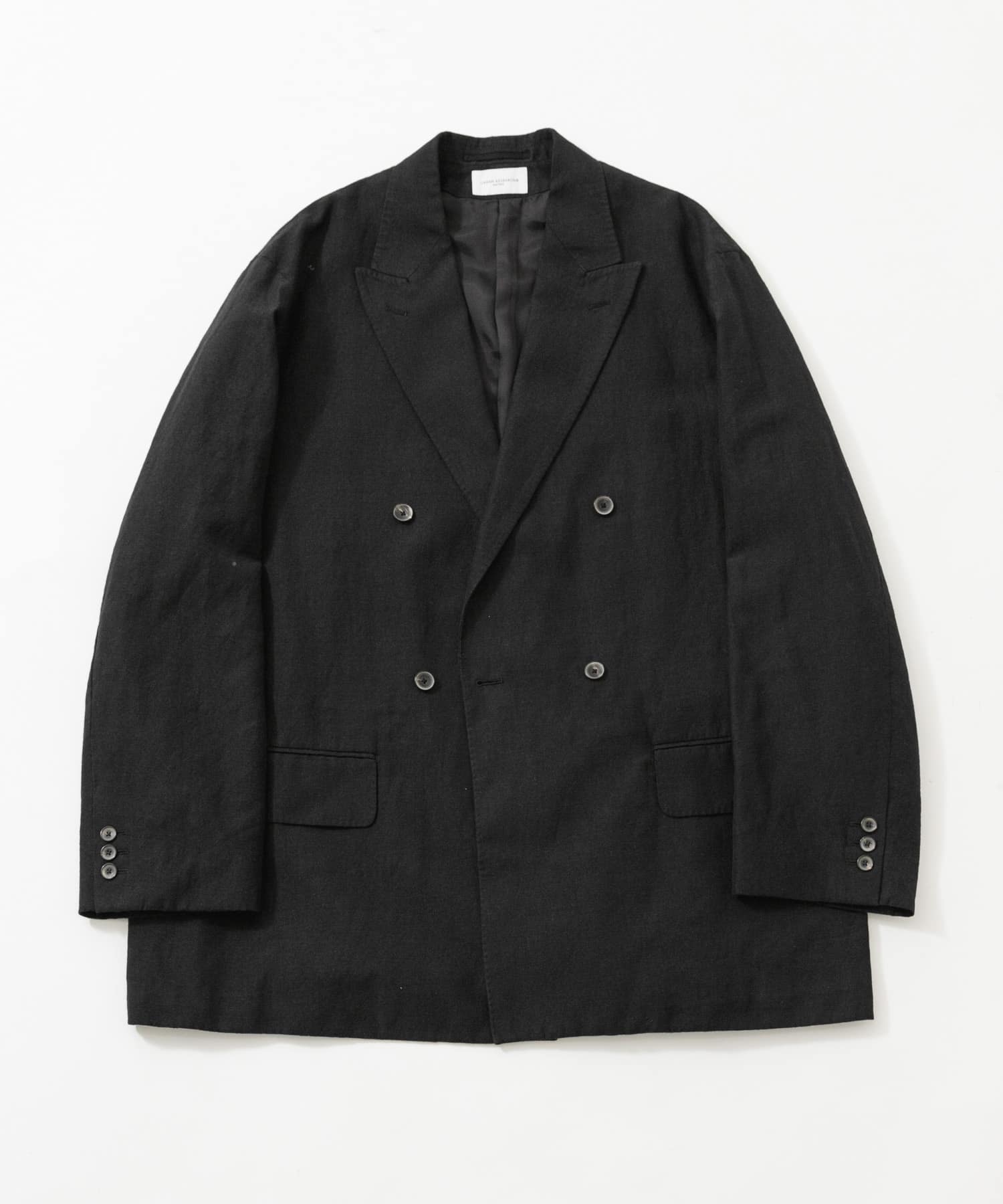 new basic　WOOL LINEN DOUBLE JACKET