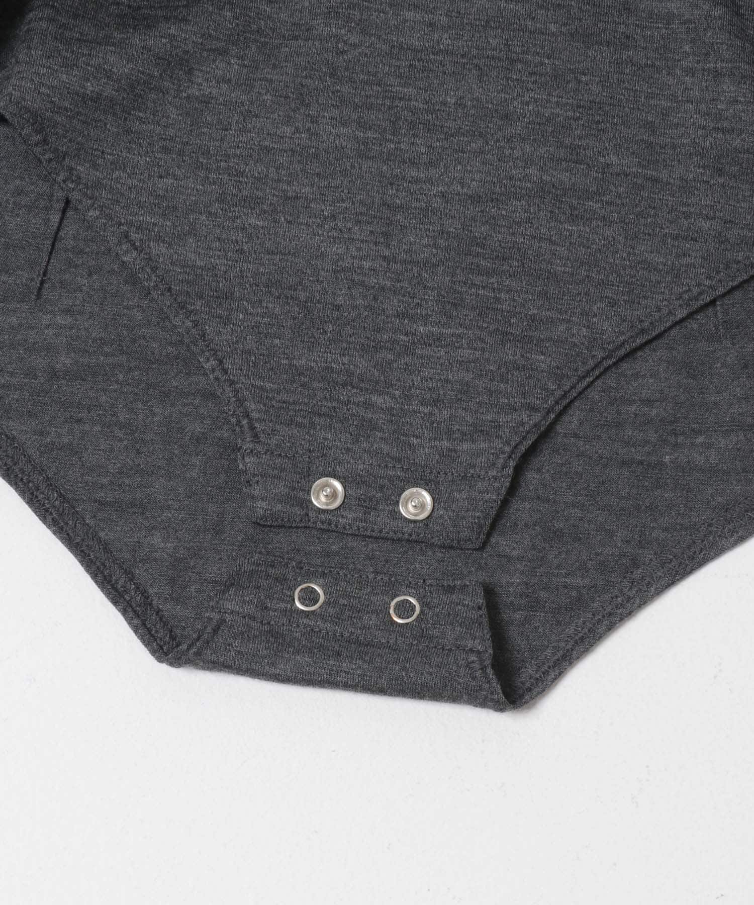 new basic　WASHABLE WOOL CONTOUR TOP CHARCOAL Free