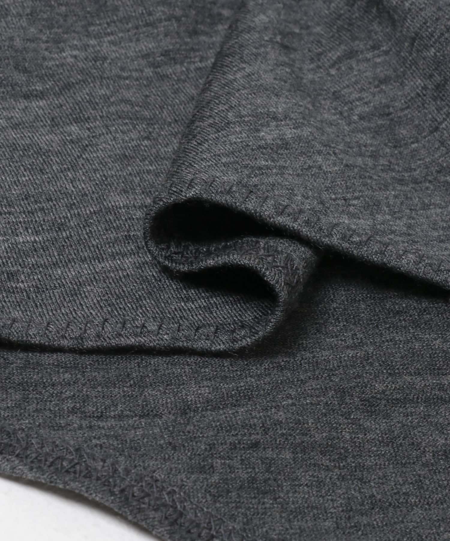 new basic　WASHABLE WOOL CONTOUR TOP CHARCOAL Free