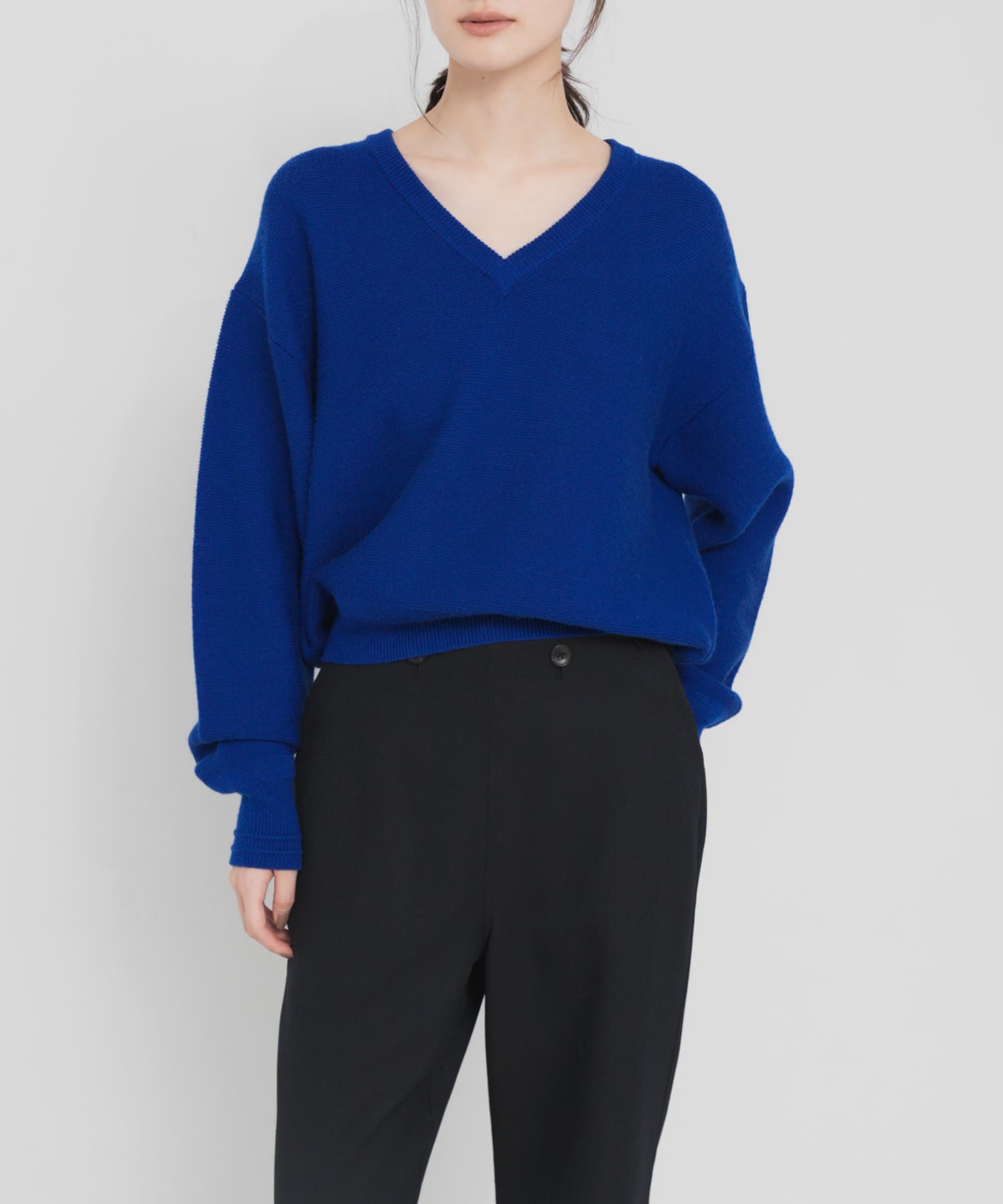 new basic　RIDGE PULL KNIT