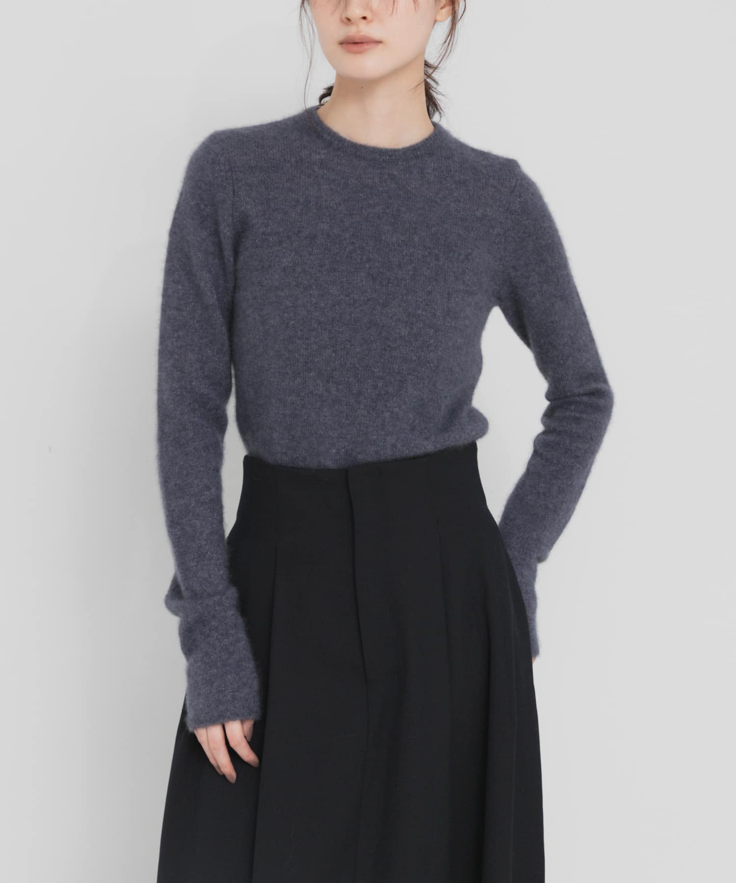 new basic　CASHMERE SILK FIT TENSION KNIT