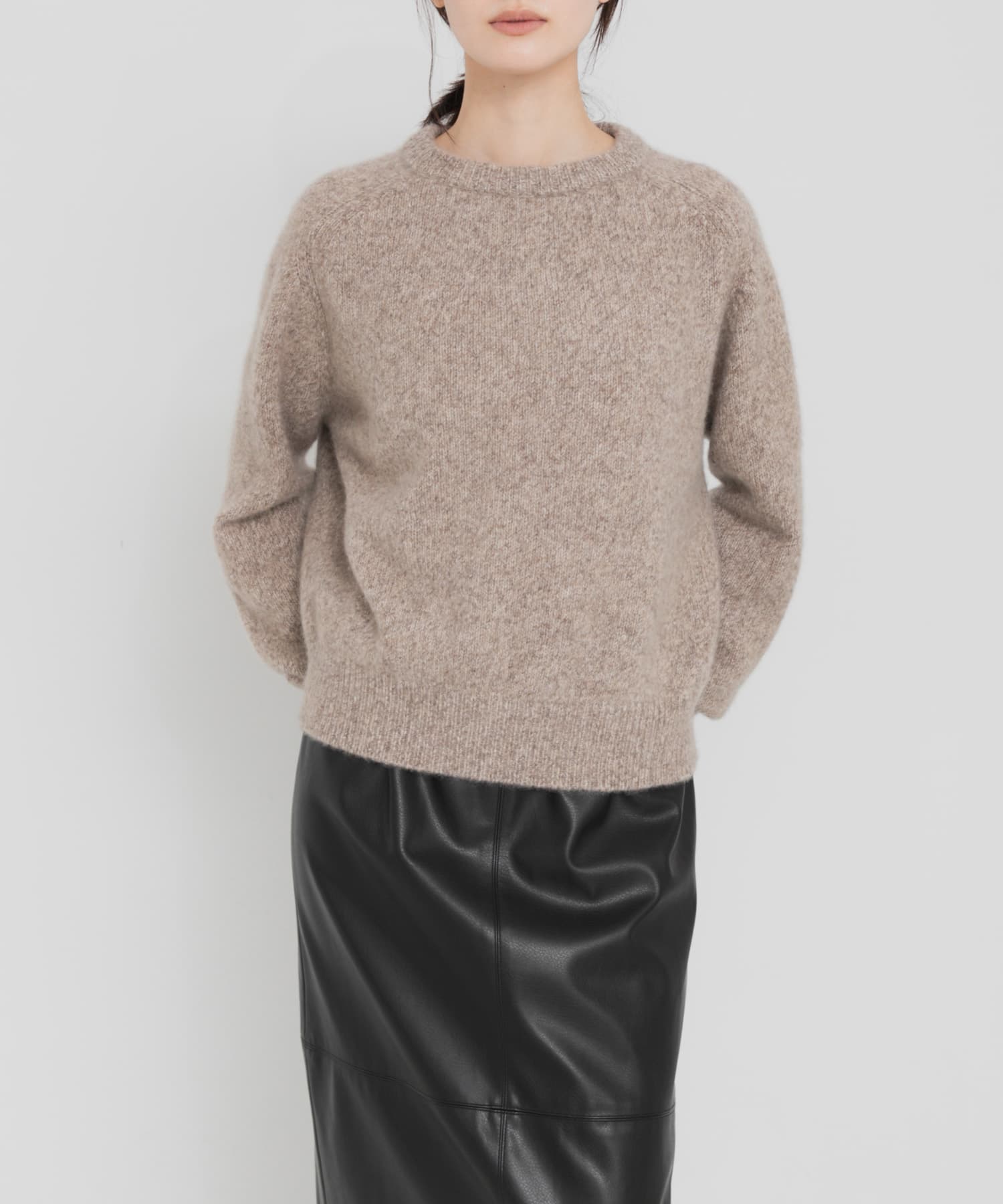 new basic　CASHMERE  SILK MOULINE KNIT