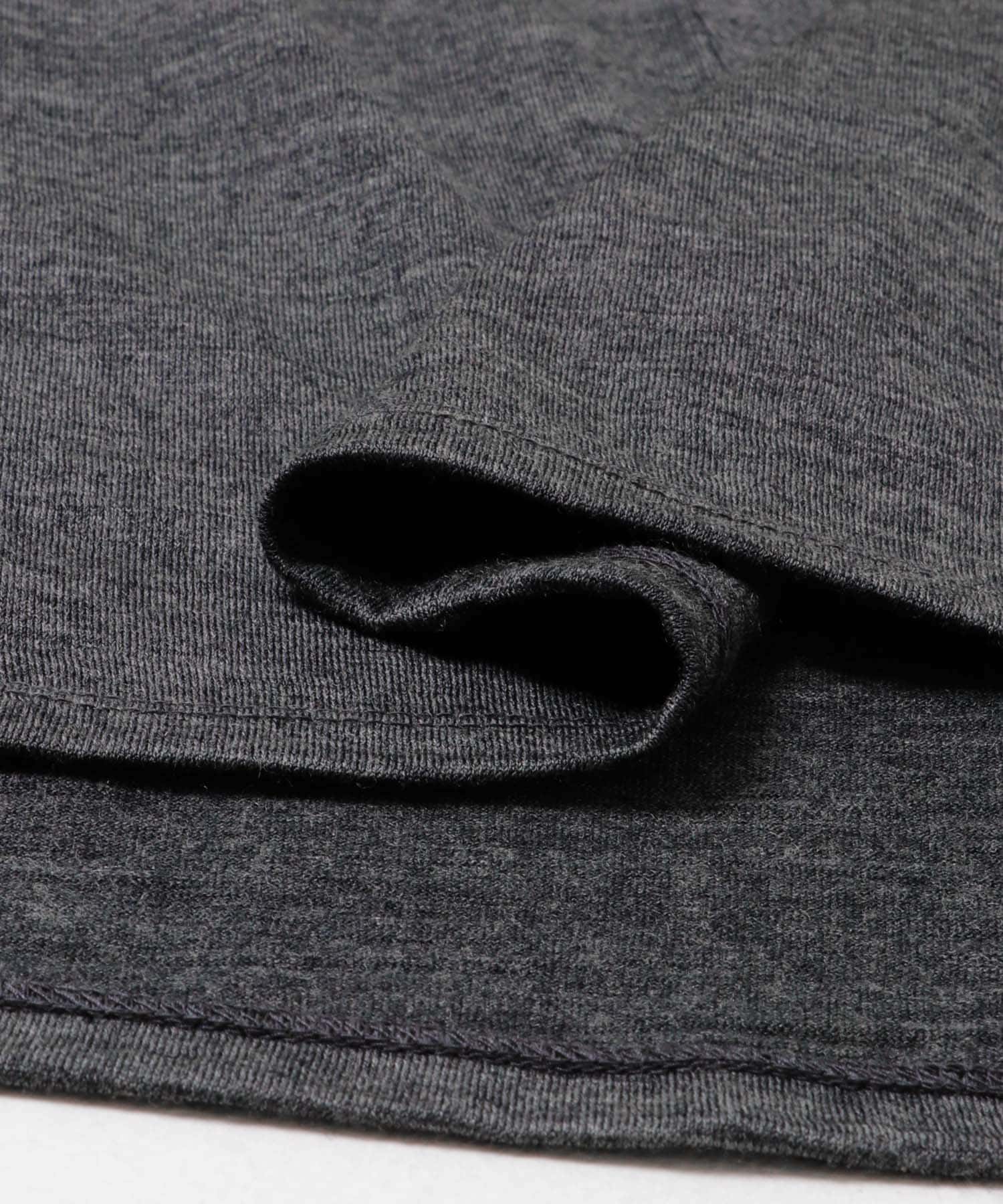new basic　WASHABLE WOOL LONG-SLEEVE ONE-PIECE CHARCOAL 36