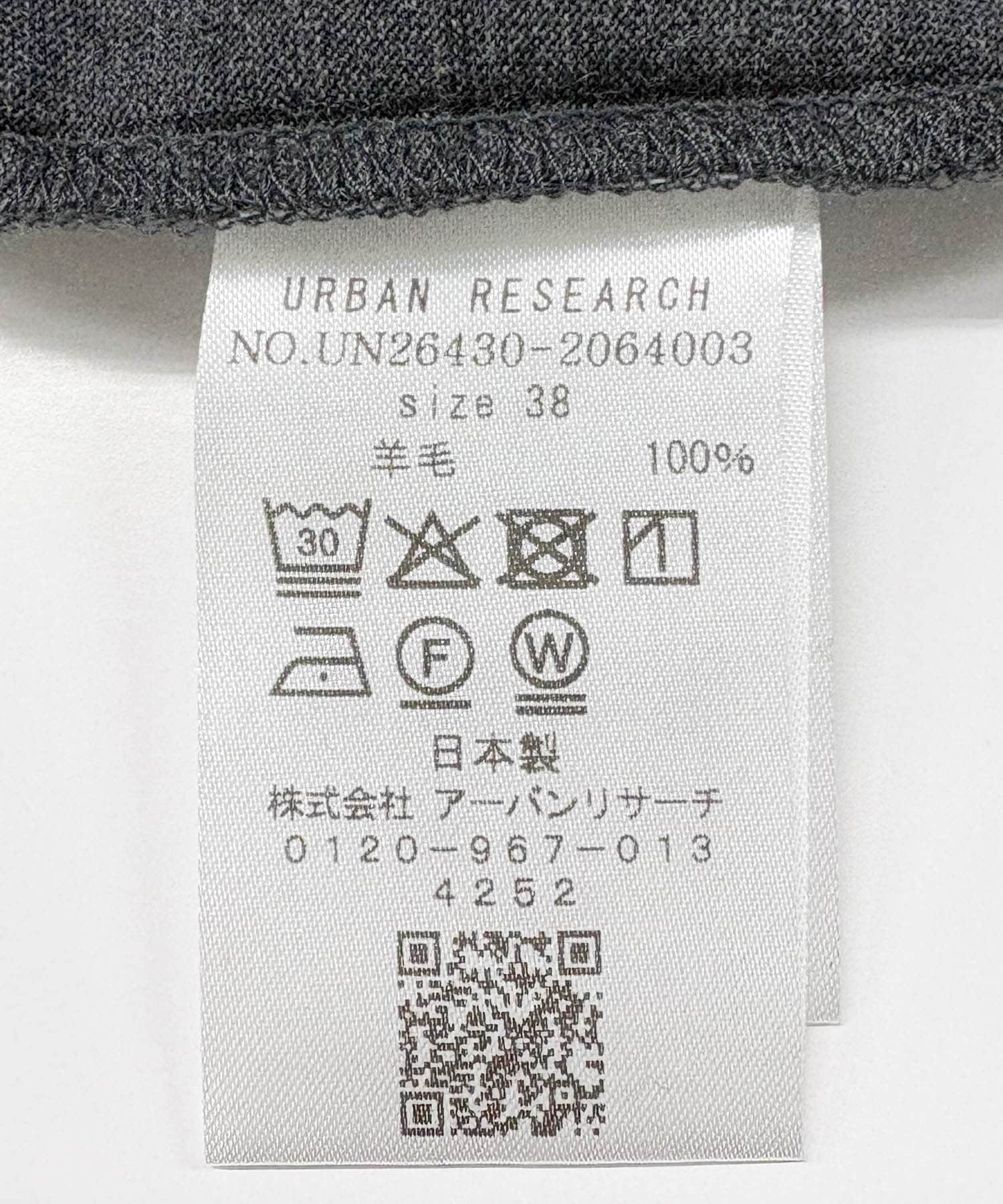 new basic　WASHABLE WOOL LONG-SLEEVE ONE-PIECE CHARCOAL 36