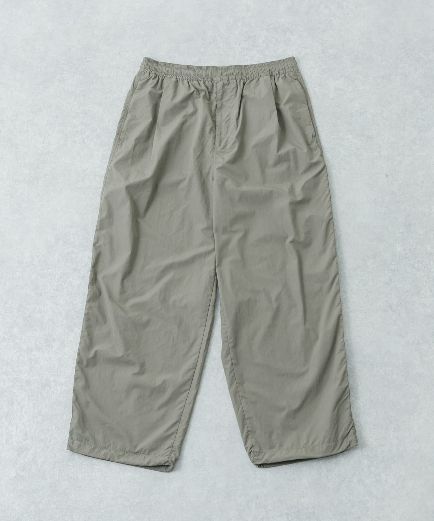 NYLON WIDE EASY PANTS GREIGE M