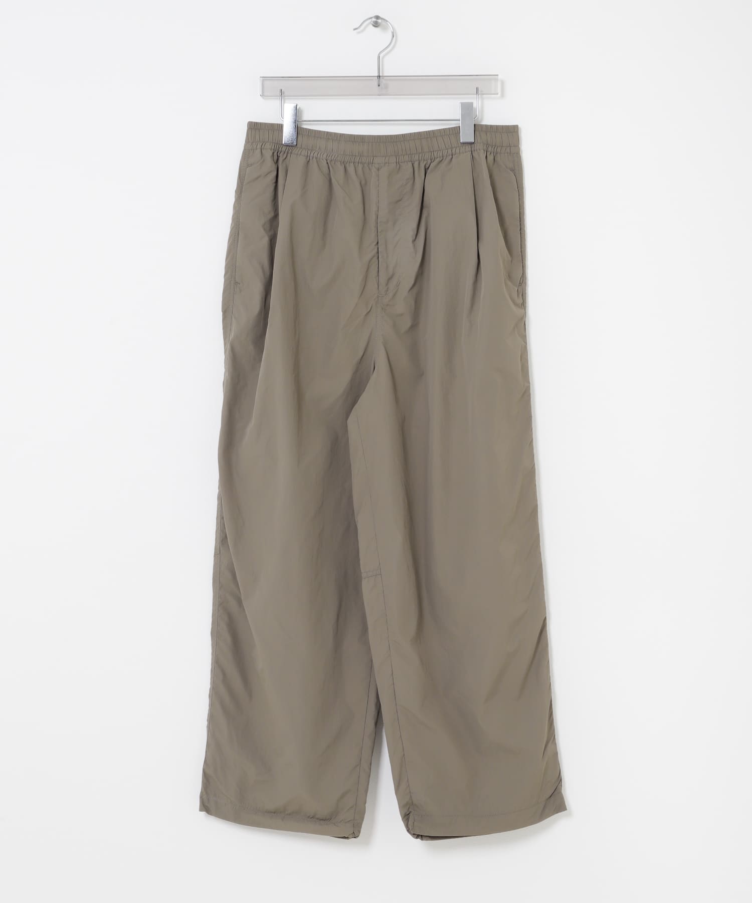 NYLON WIDE EASY PANTS GREIGE M