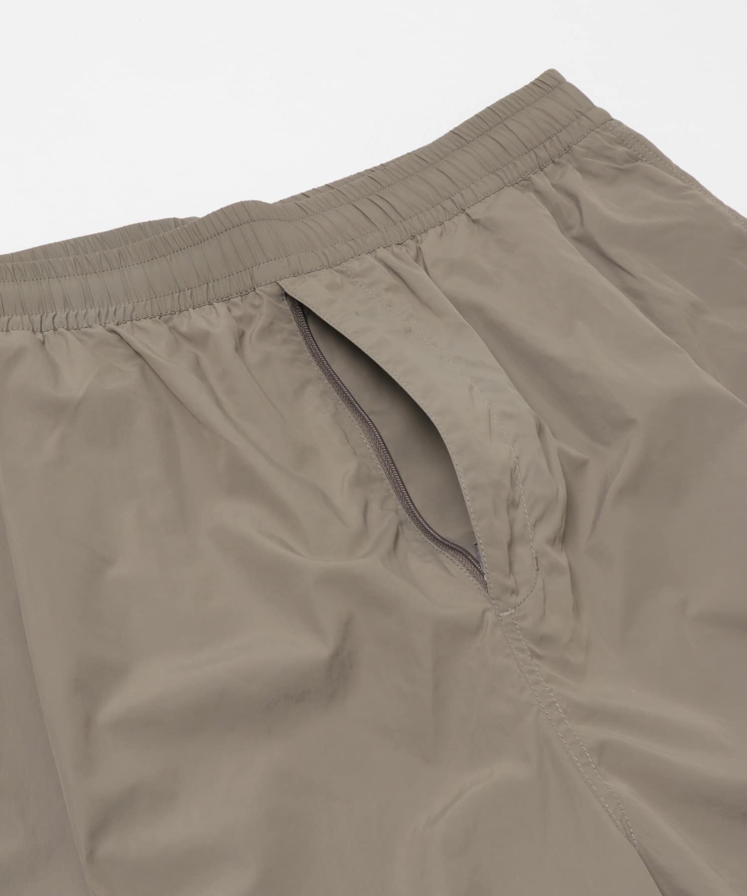 NYLON WIDE EASY PANTS GREIGE M