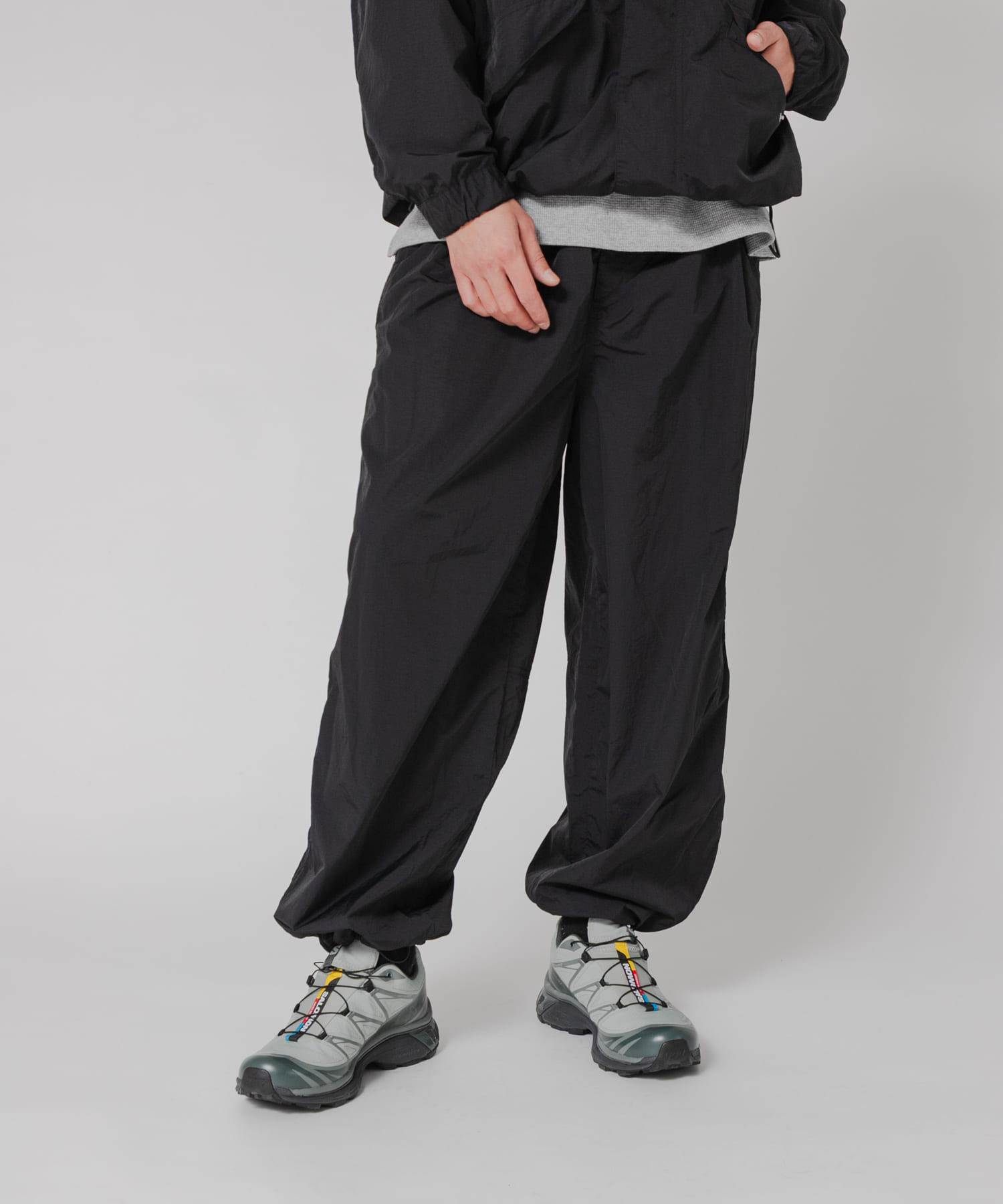 NYLON WIDE EASY PANTS
