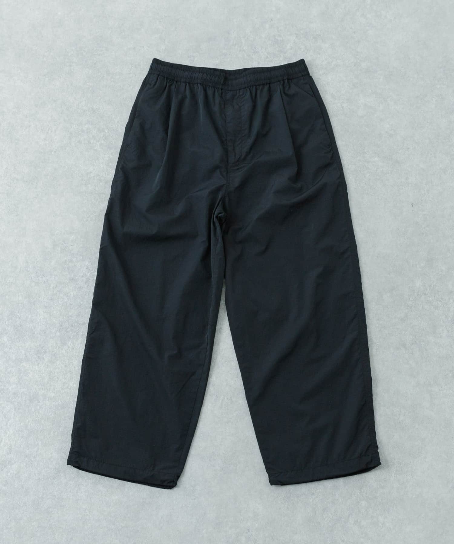 NYLON WIDE EASY PANTS BLACK M