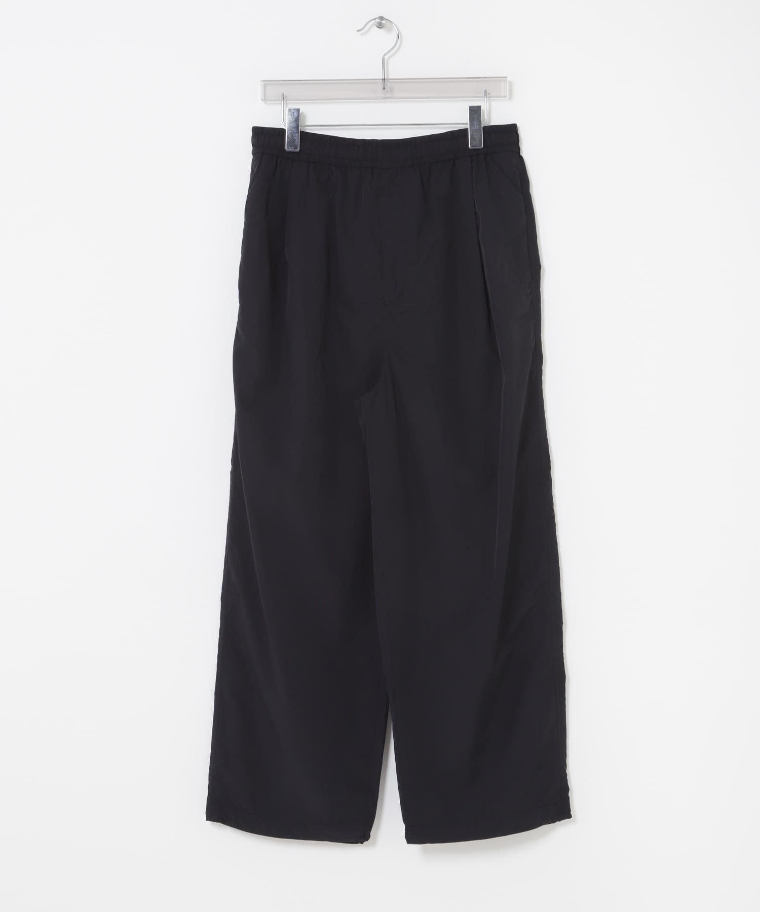 NYLON WIDE EASY PANTS BLACK M