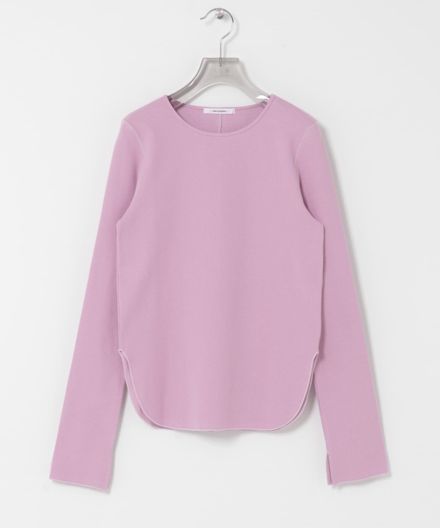 ストレッチリブカットソー PINK Free
