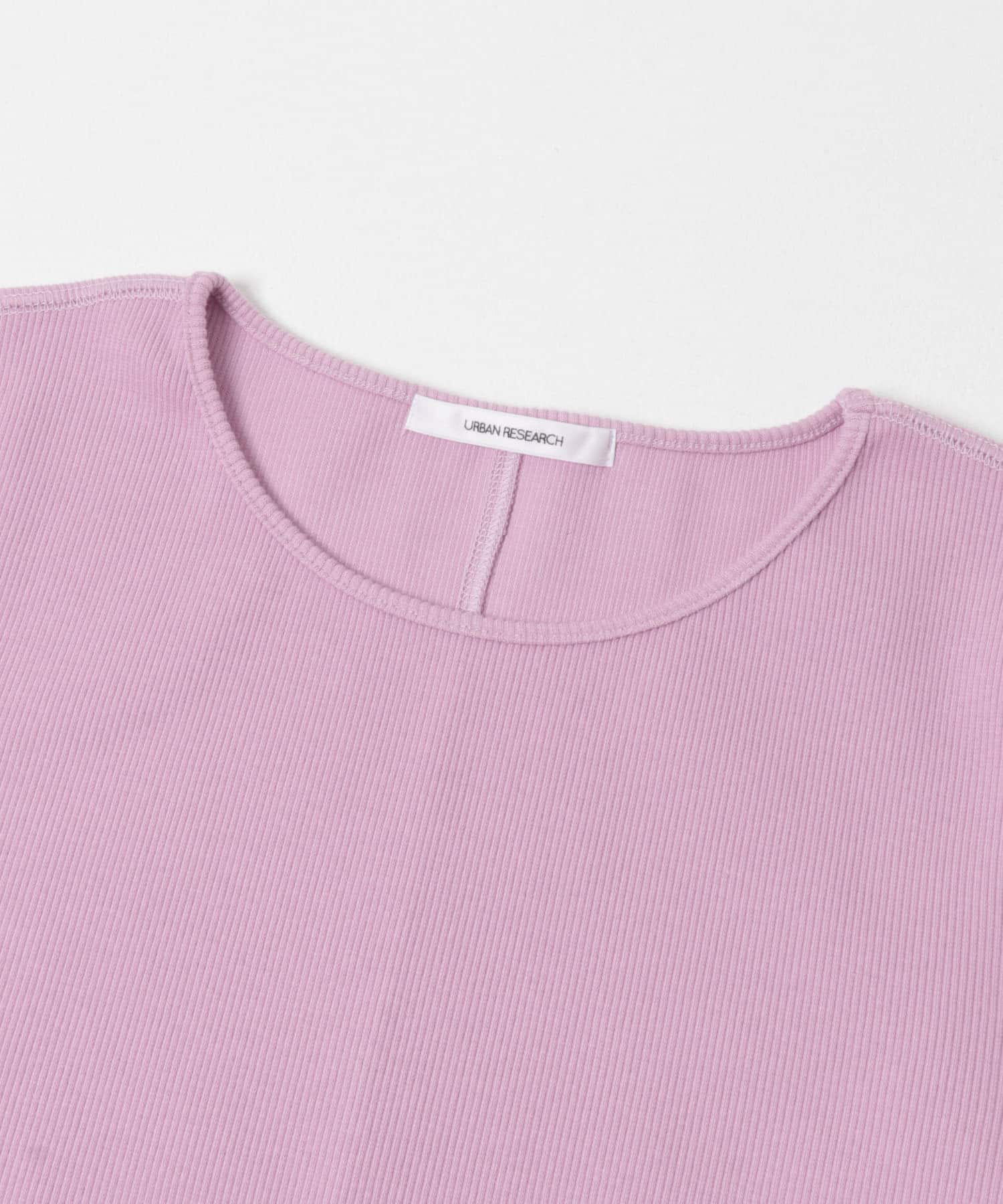 ストレッチリブカットソー PINK Free