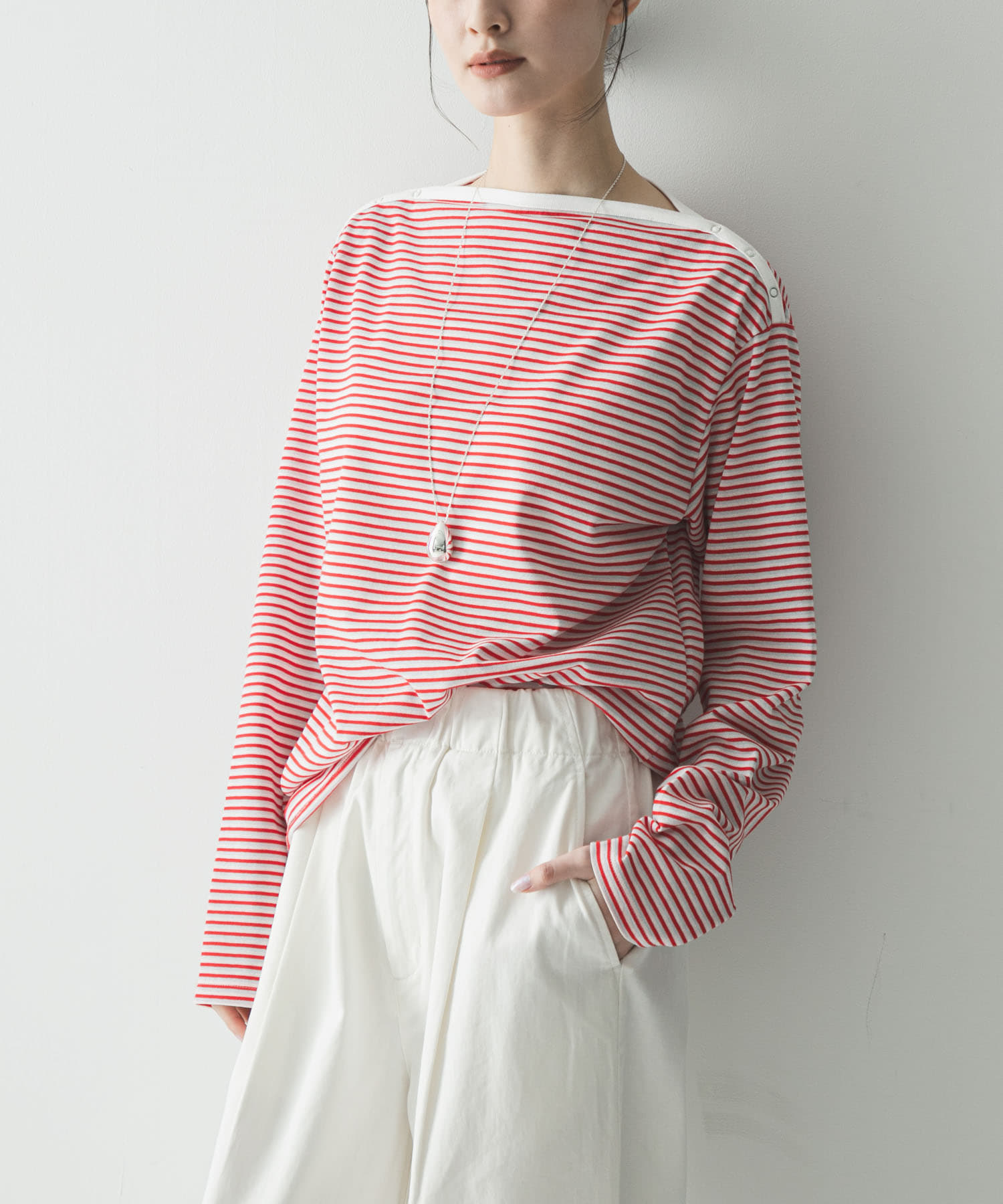 マルチボーダー2WAYカットソー