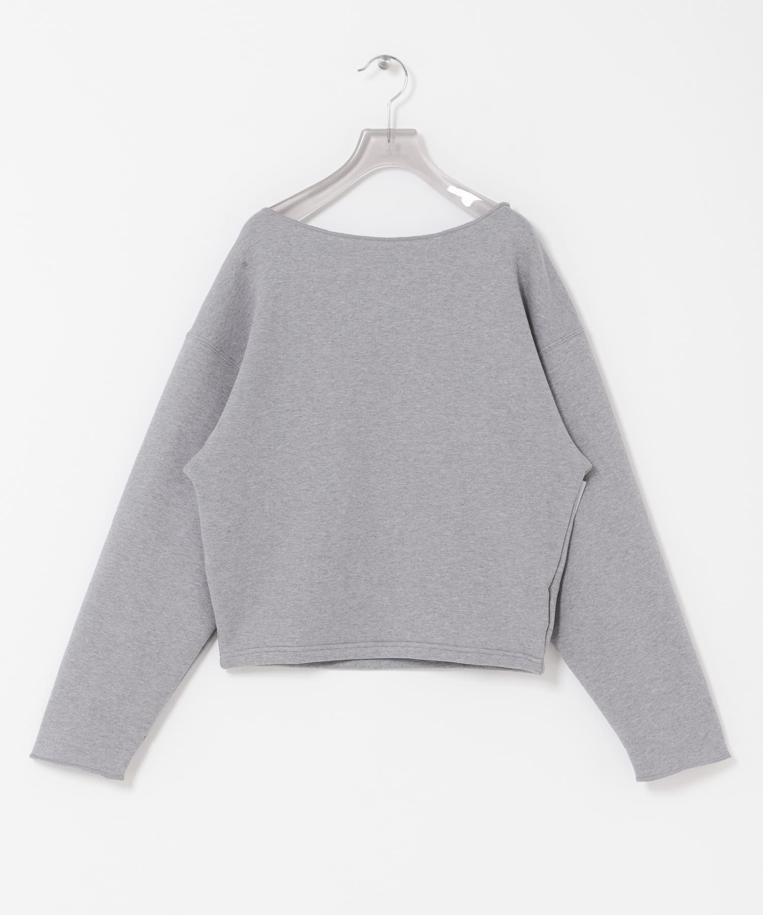 カットオフショートスウェット TOP GRAY Free
