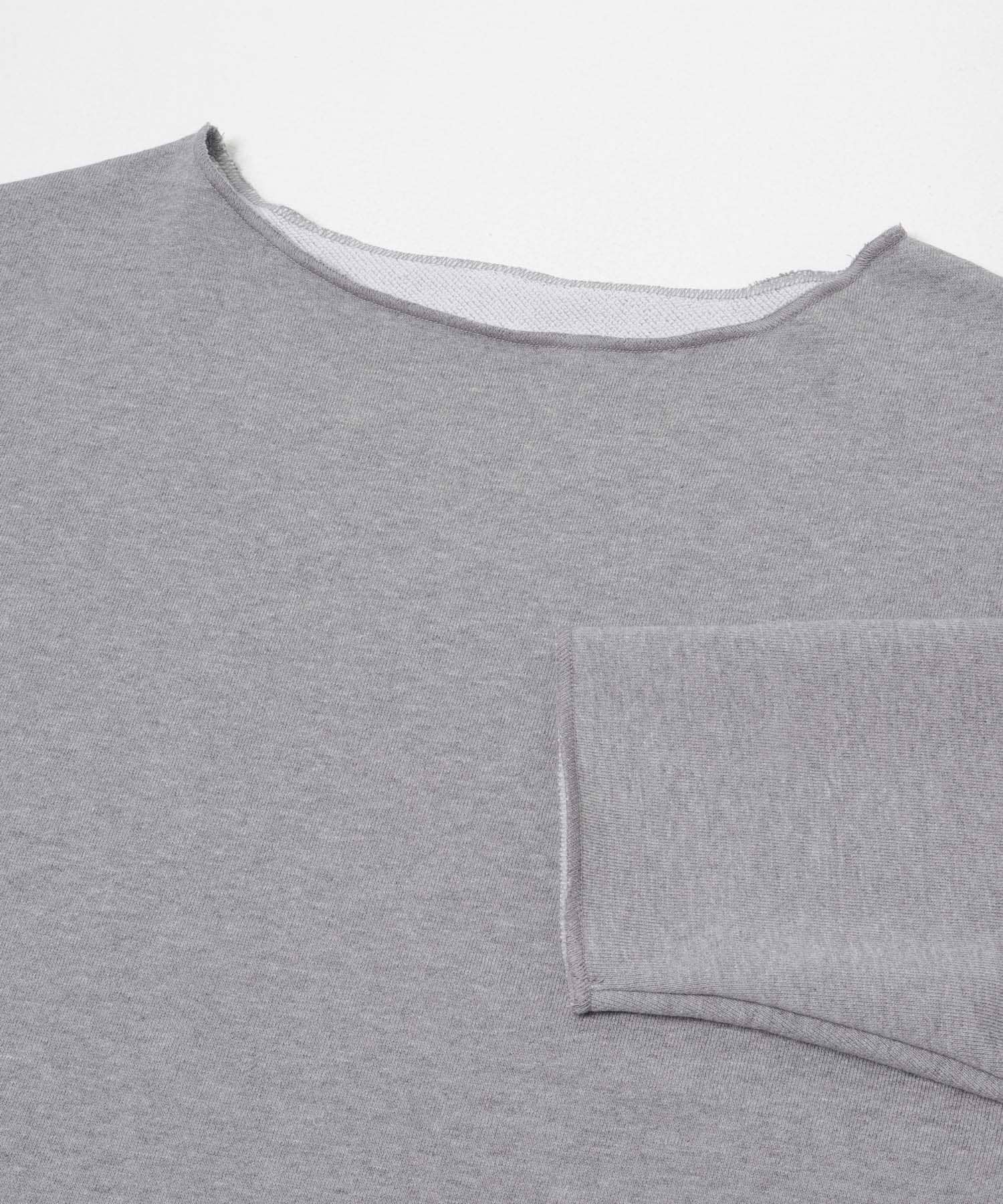 カットオフショートスウェット TOP GRAY Free