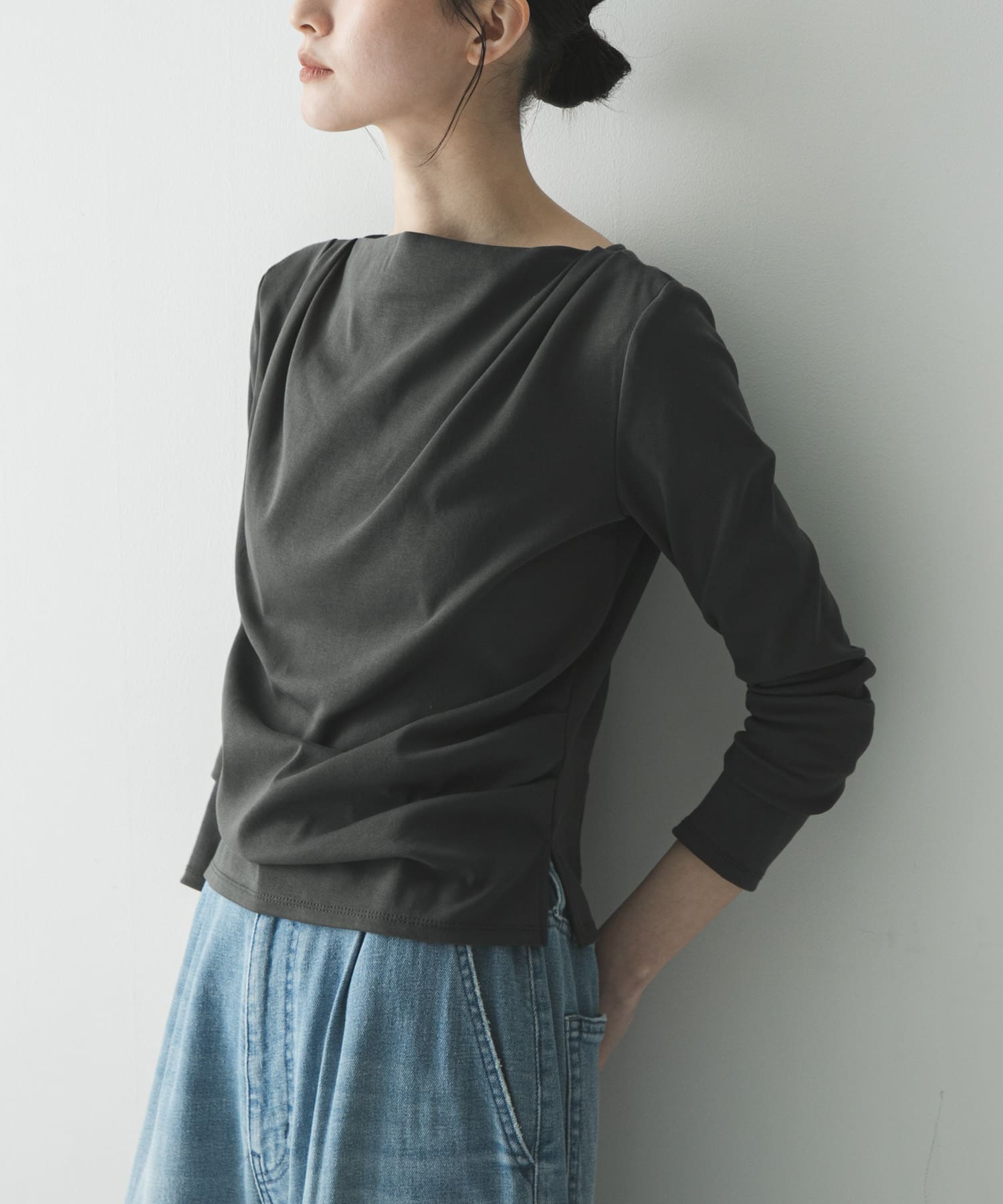 2WAYドレープカットソー