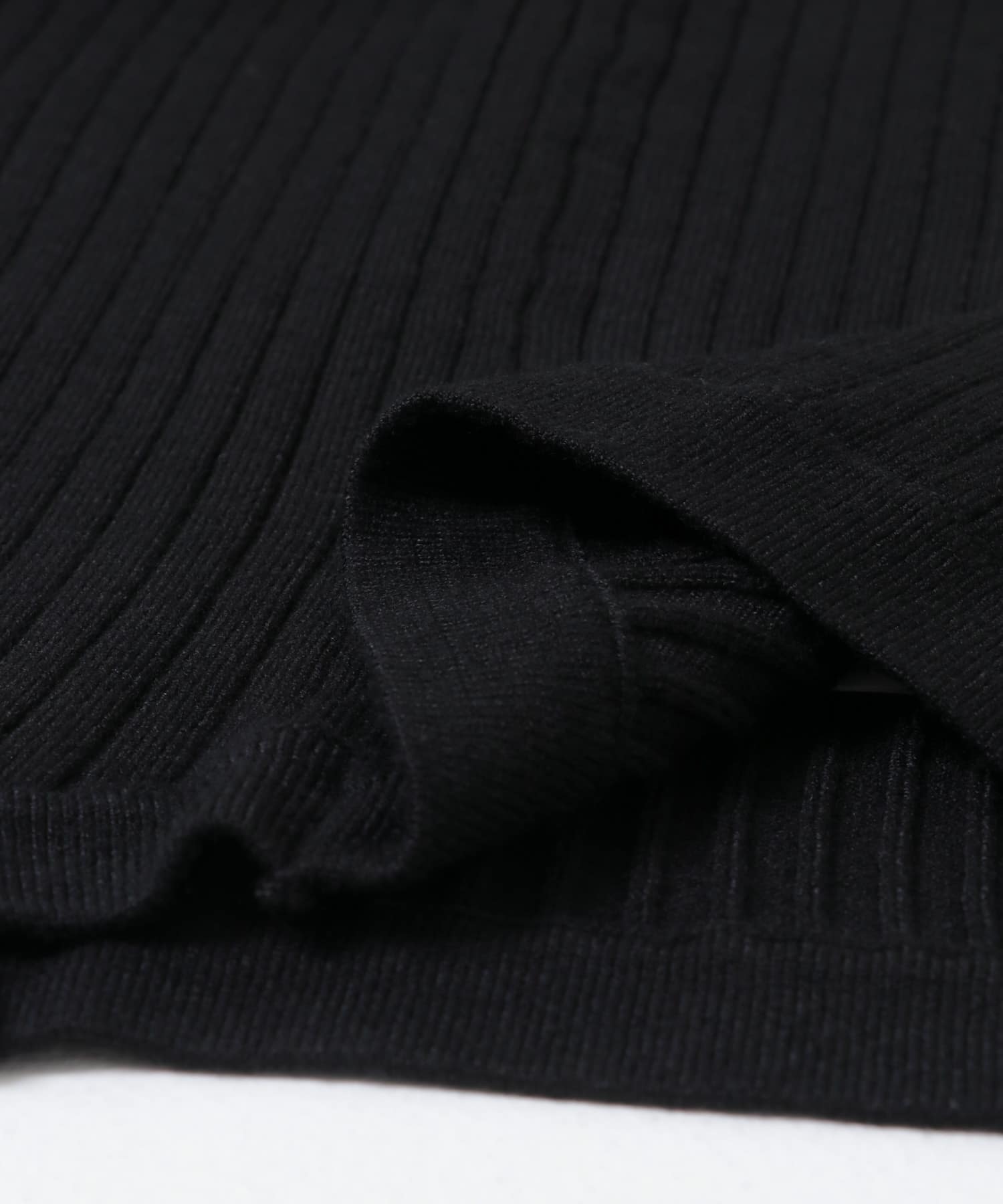 『WEB限定』パールボタンワイドリブカーディガン BLACK Free