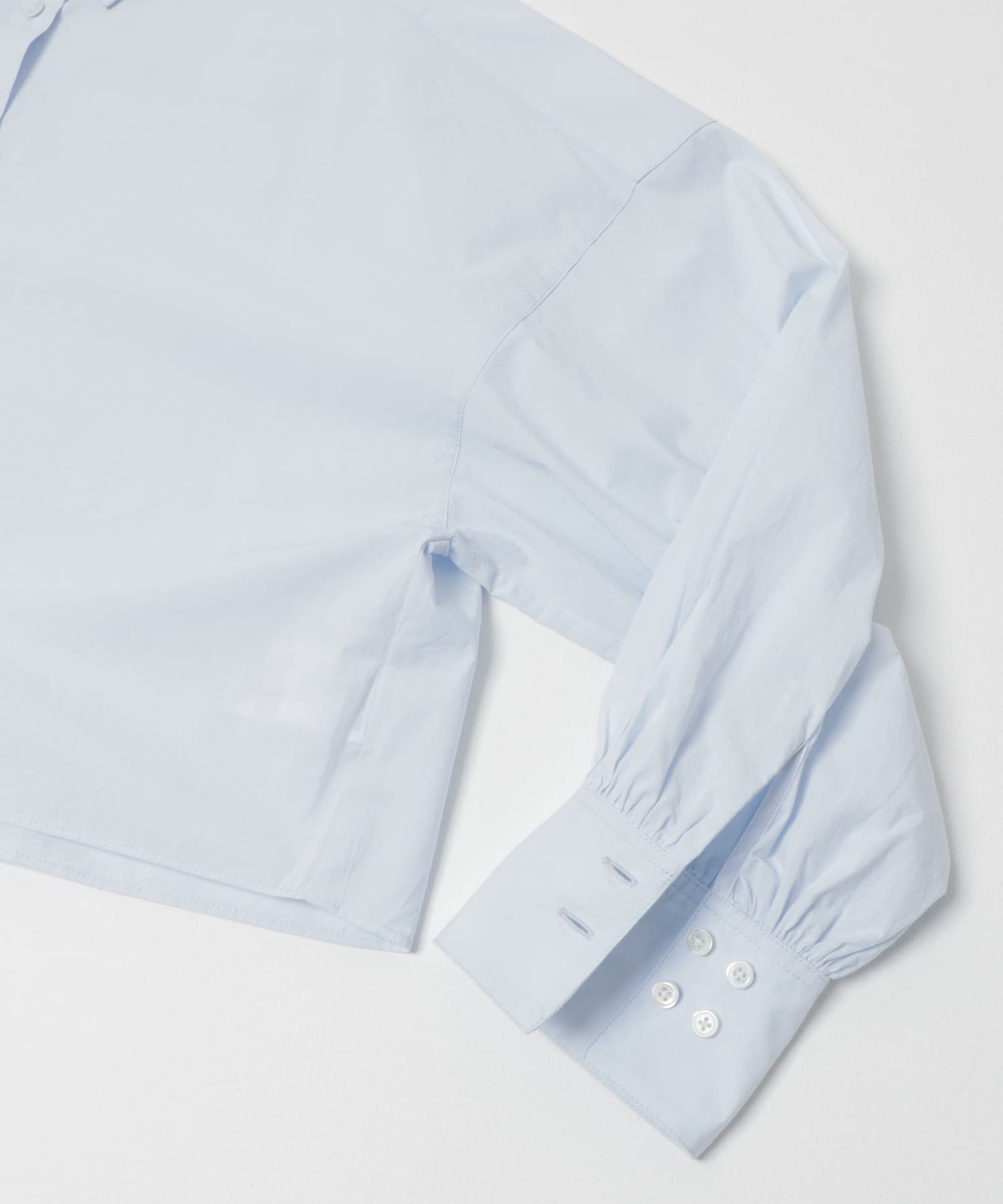 スカーフ付きワイドショートシャツ SAX Free