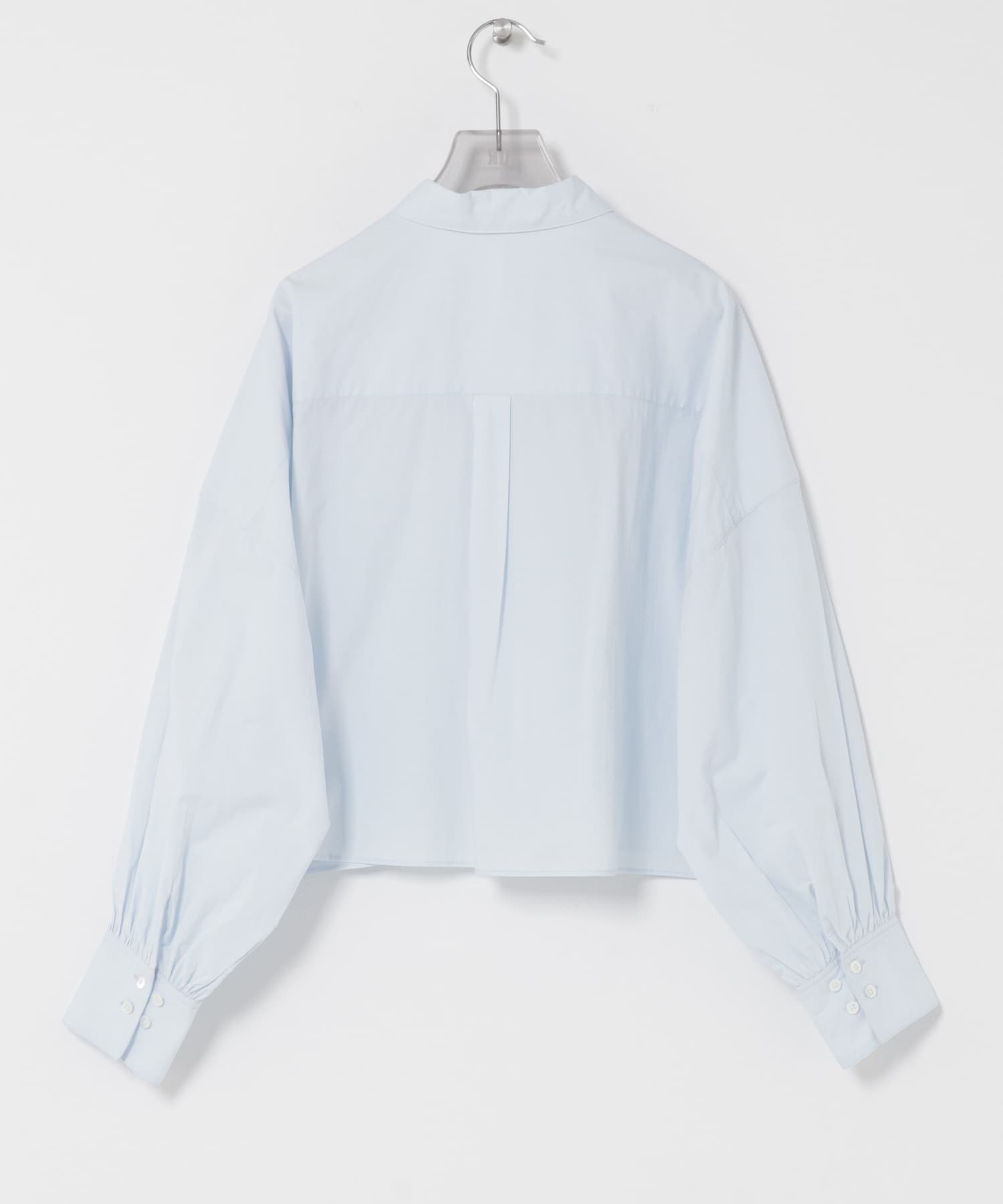 スカーフ付きワイドショートシャツ SAX Free