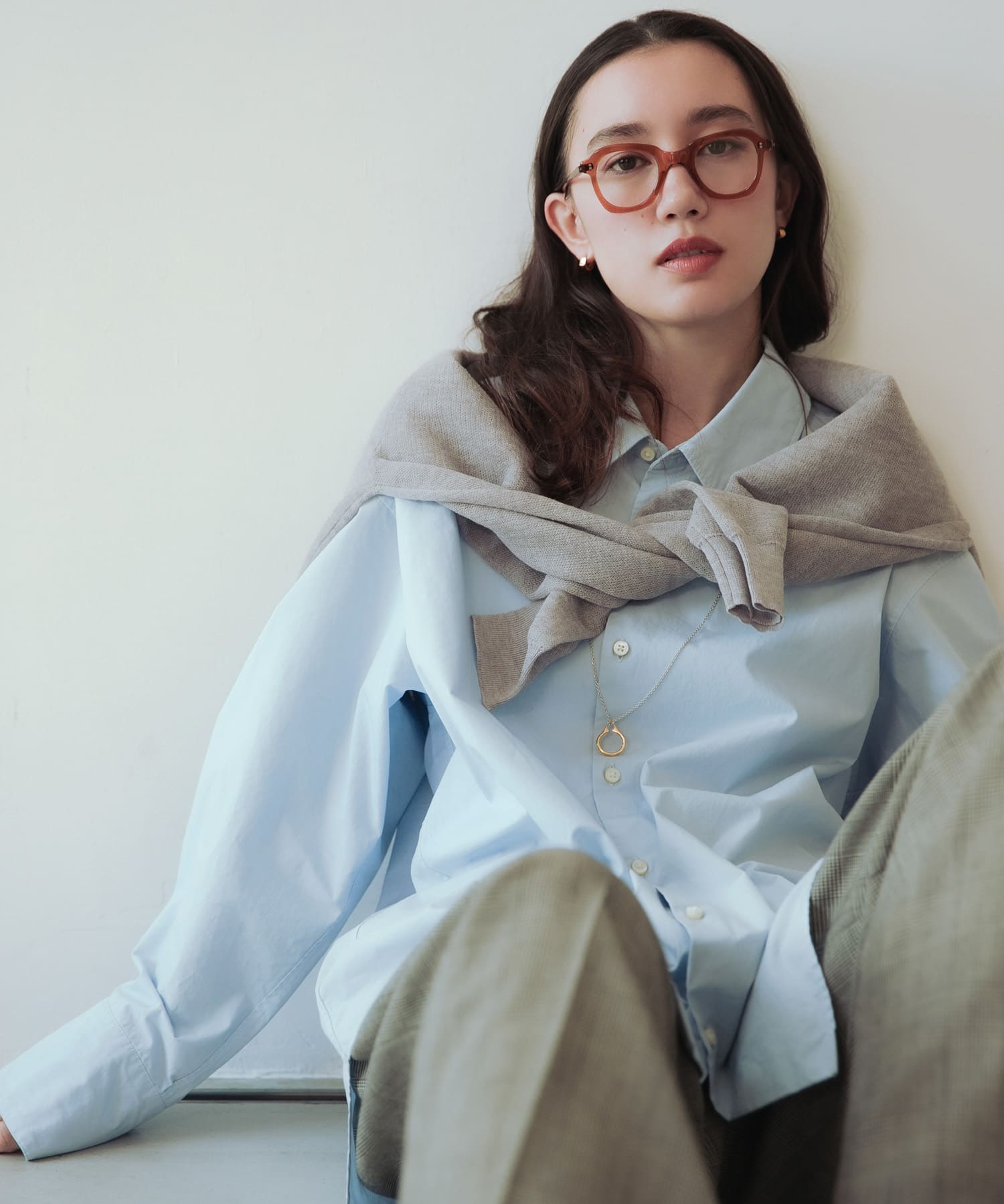 ガーメントダイコットンオーバーシャツ