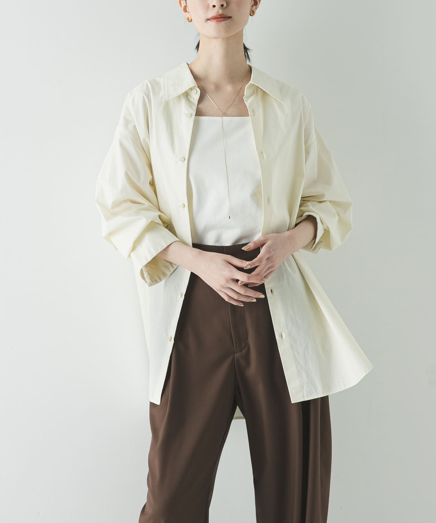 ガーメントダイコットンオーバーシャツ