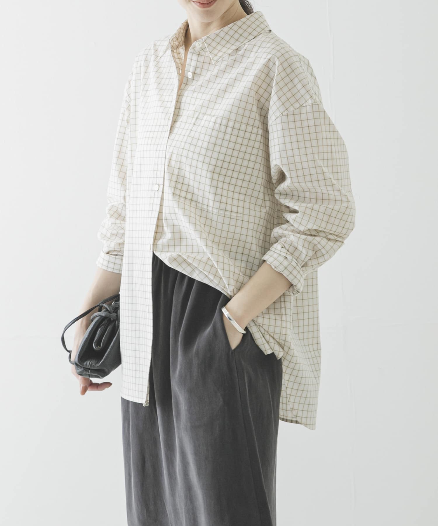 レギュラーカラーチェックシャツ