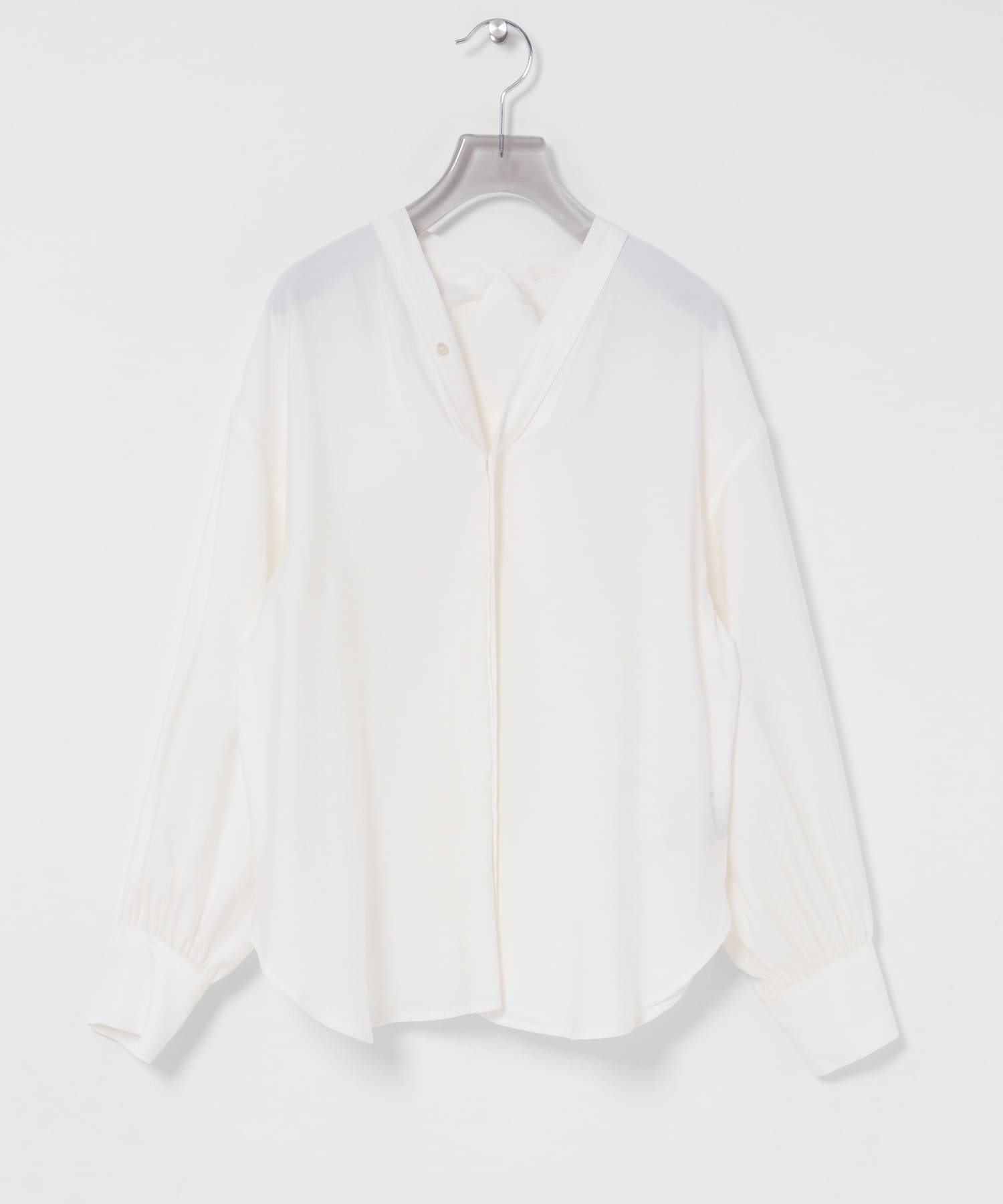 ブロードカラーレスブラウス OFF WHITE Free