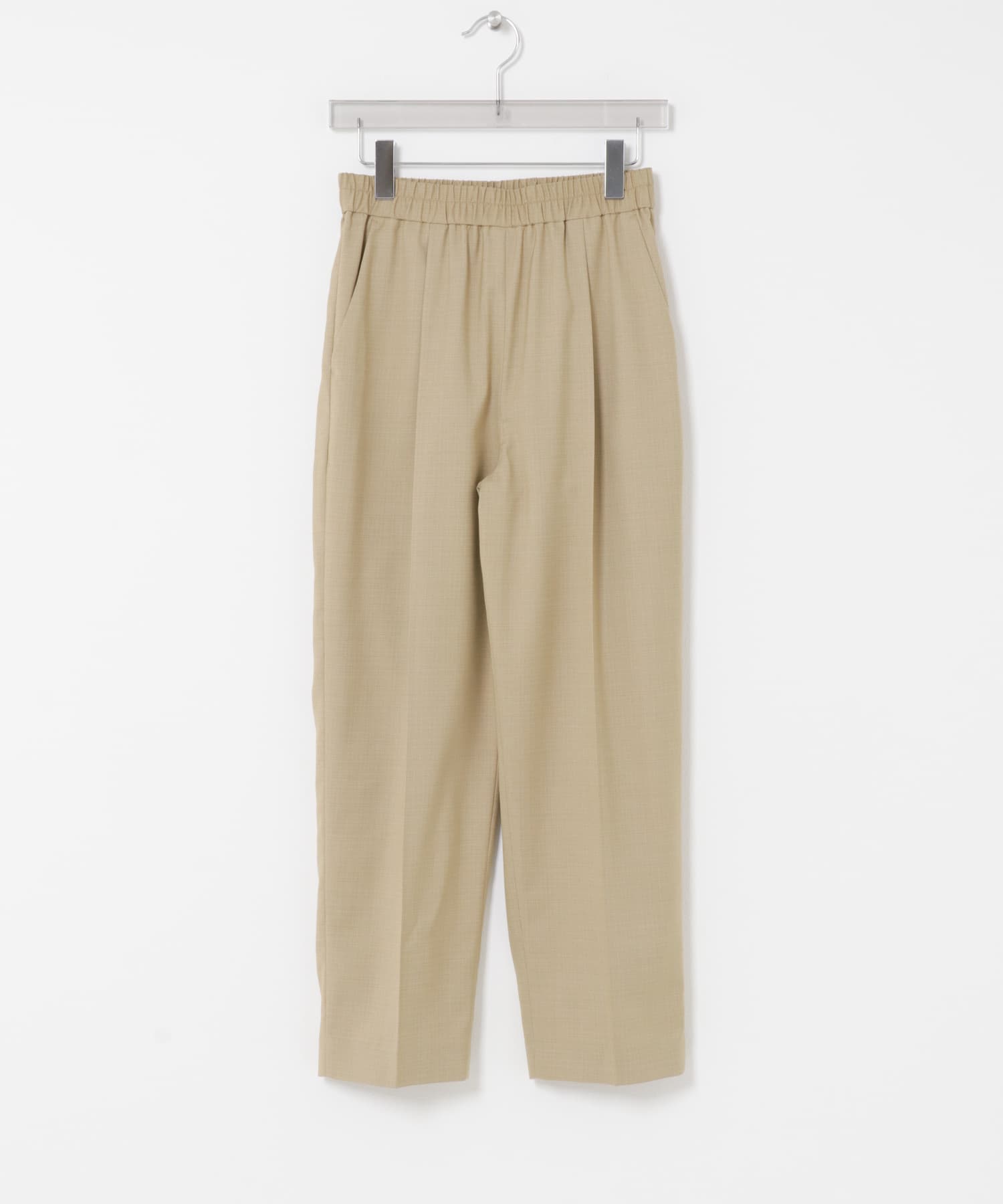『34サイズ/低身長向けも展開』ドロストテーパードパンツ BEIGE 34