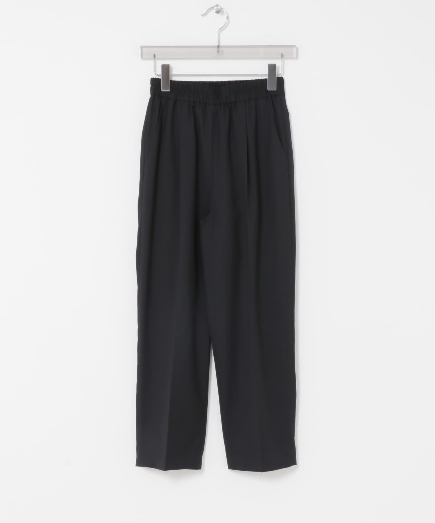 『34サイズ/低身長向けも展開』ドロストテーパードパンツ BLACK 34